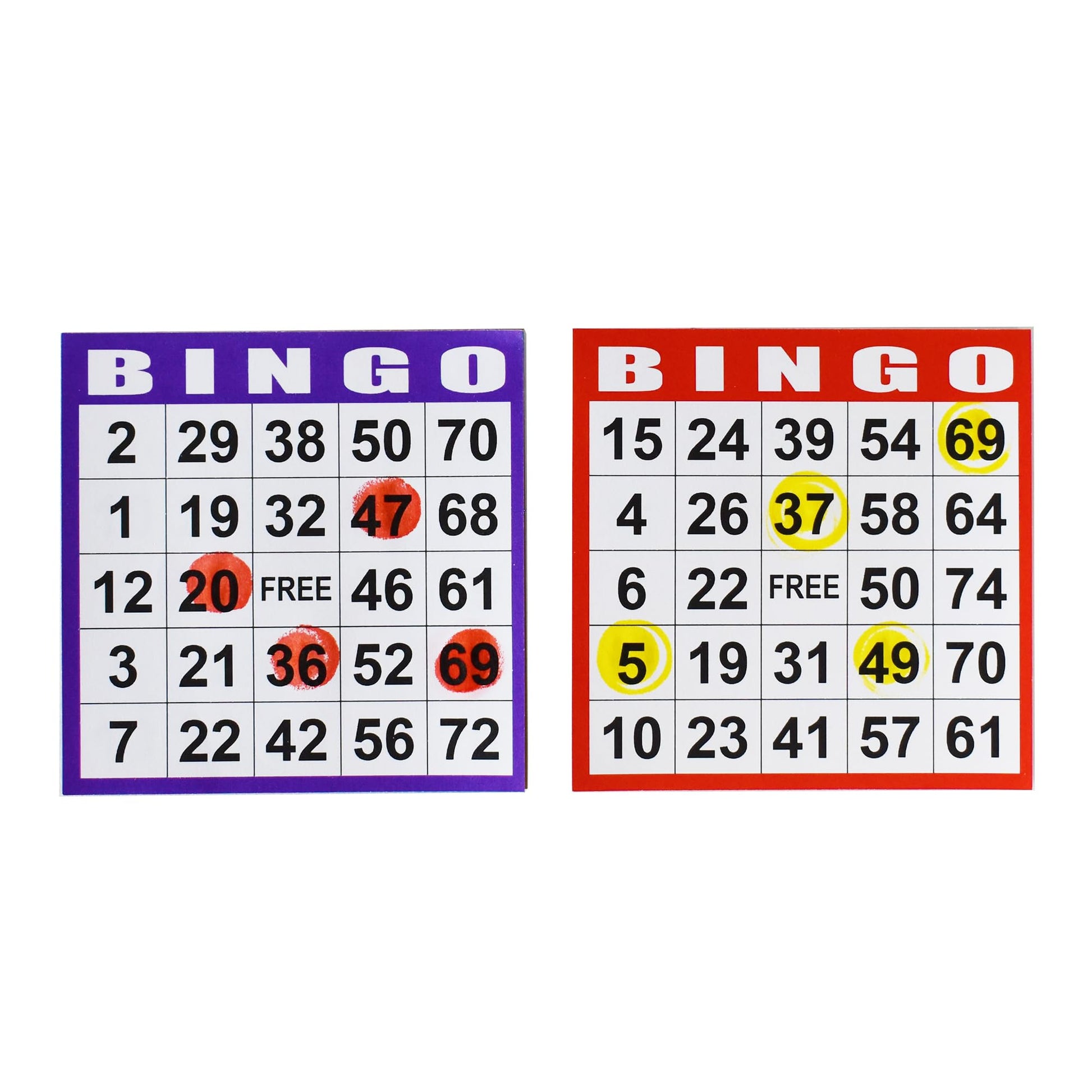 SEETOOOGAMES Bingo Paper Game Cards - 1 Card - 100 Books of 5 Sheets