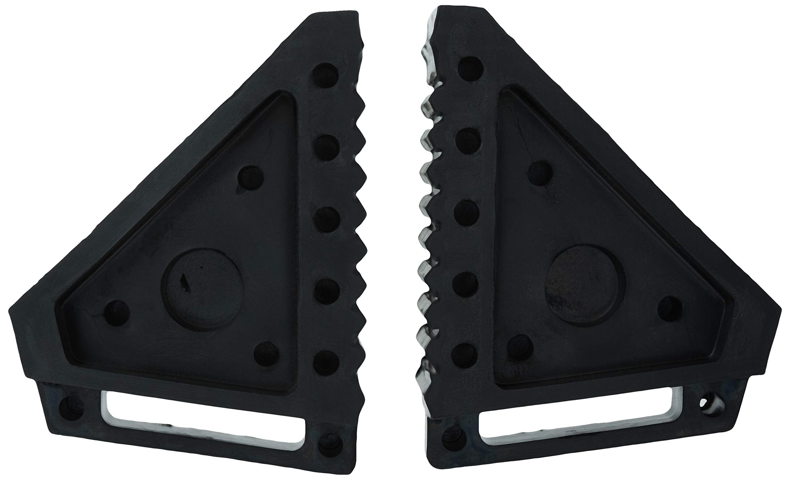 MAXXHAUL 70472 Solid Rubber Heavy Duty Black Wheel Chock 2-Pack, 8" x 4" x 6"