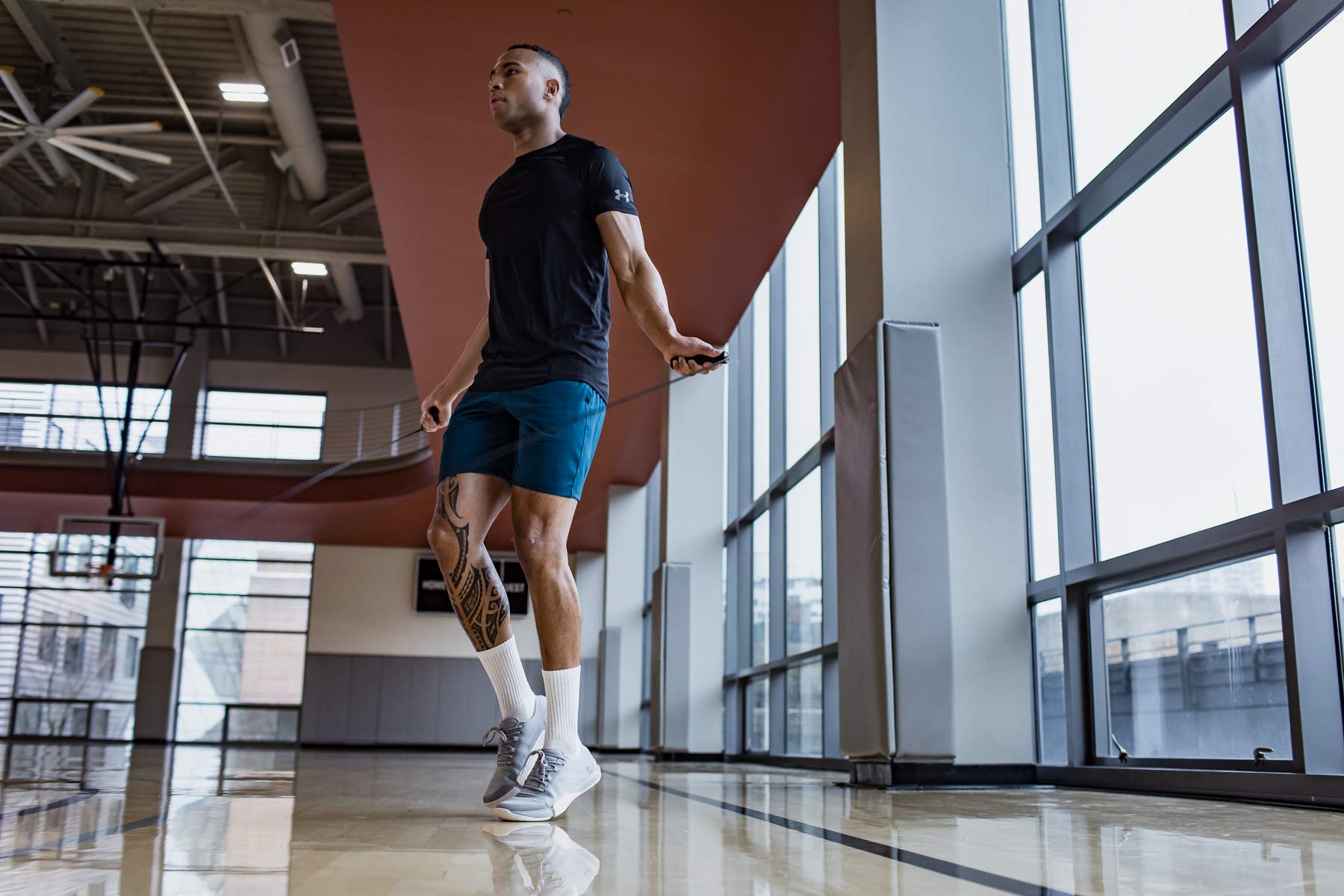 Under Armour Adult Charged Cotton Crew Socks, Multipairs, Black/Gray (6-Pairs), Large