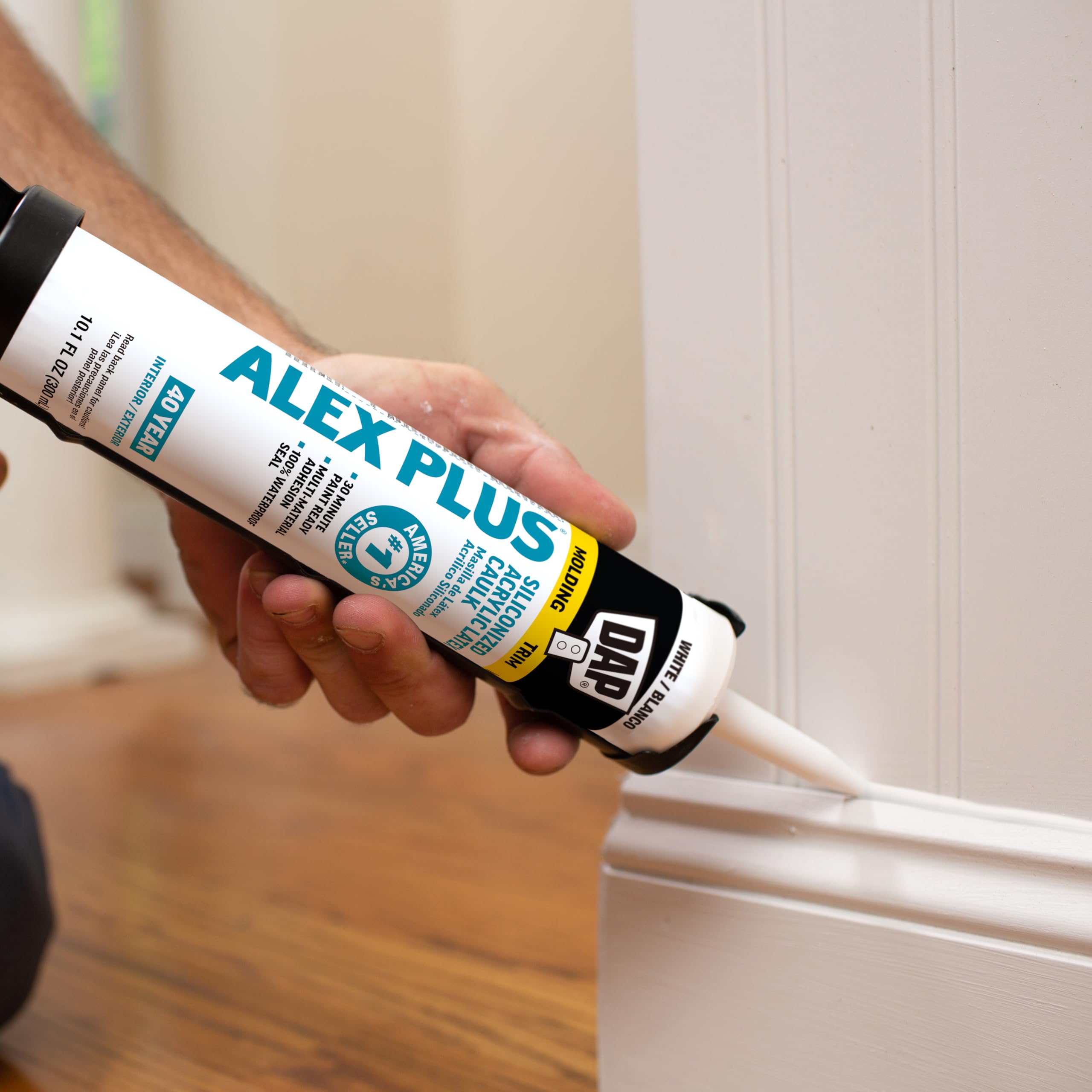 DAP INC 18152 10.1oz White Alex Plus Acrylic Latex Caulk with Silicone