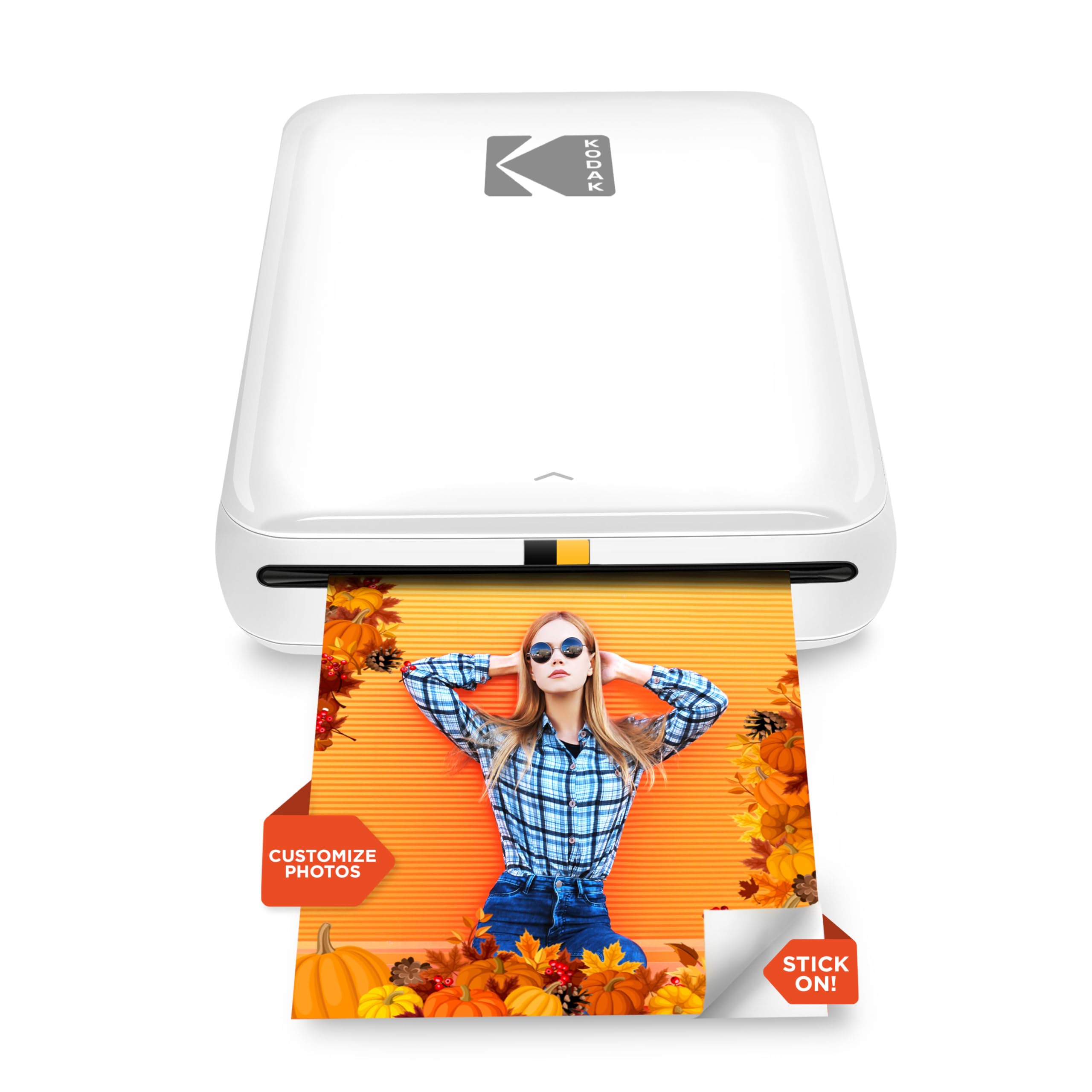 KODAK Step Instant Smartphone Photo Printer - Portable Mini Color Wireless Mobile Printer - Zink 2x3” Sticky-Back Photos - Bluetooth Compatible with iOS & Android Devices - Fun Editing App - Black