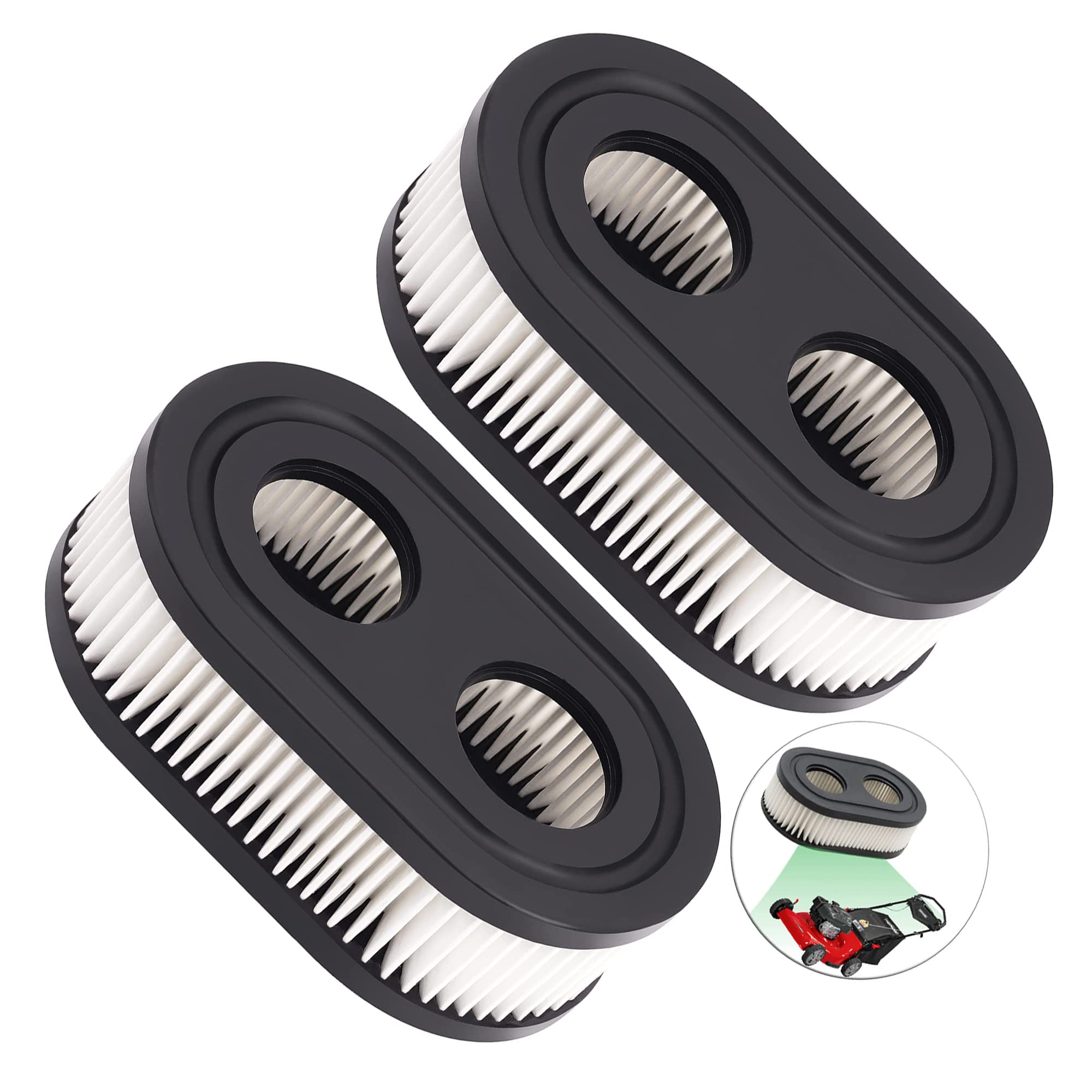 593260 Luftfilter 593260 798452 334404 Luftfilterpatrone, Rasenmäher-Luftfilter Ersatzfilter für 4247 5432 5432k 09P00 09P702 550E 500EX 550EX 625 575EX Serie Motor (2 Stück)