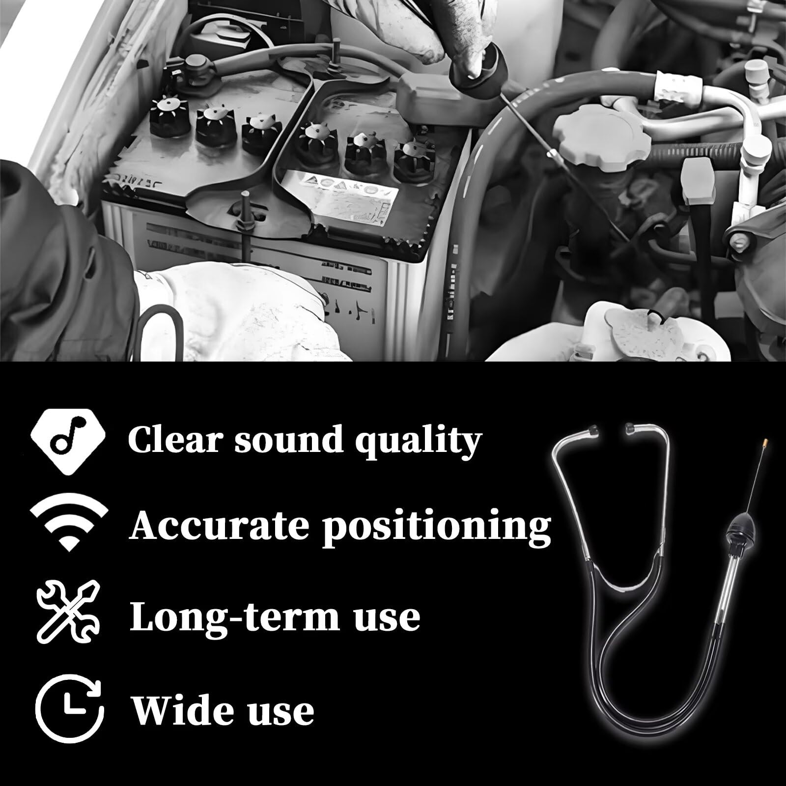 BFXM Car Mechanic Stethoscope, Automotive Stethoscope Engine Diagnostic Tool, Automotive Tools Universal for Car Truck SUV Motorcycle RV