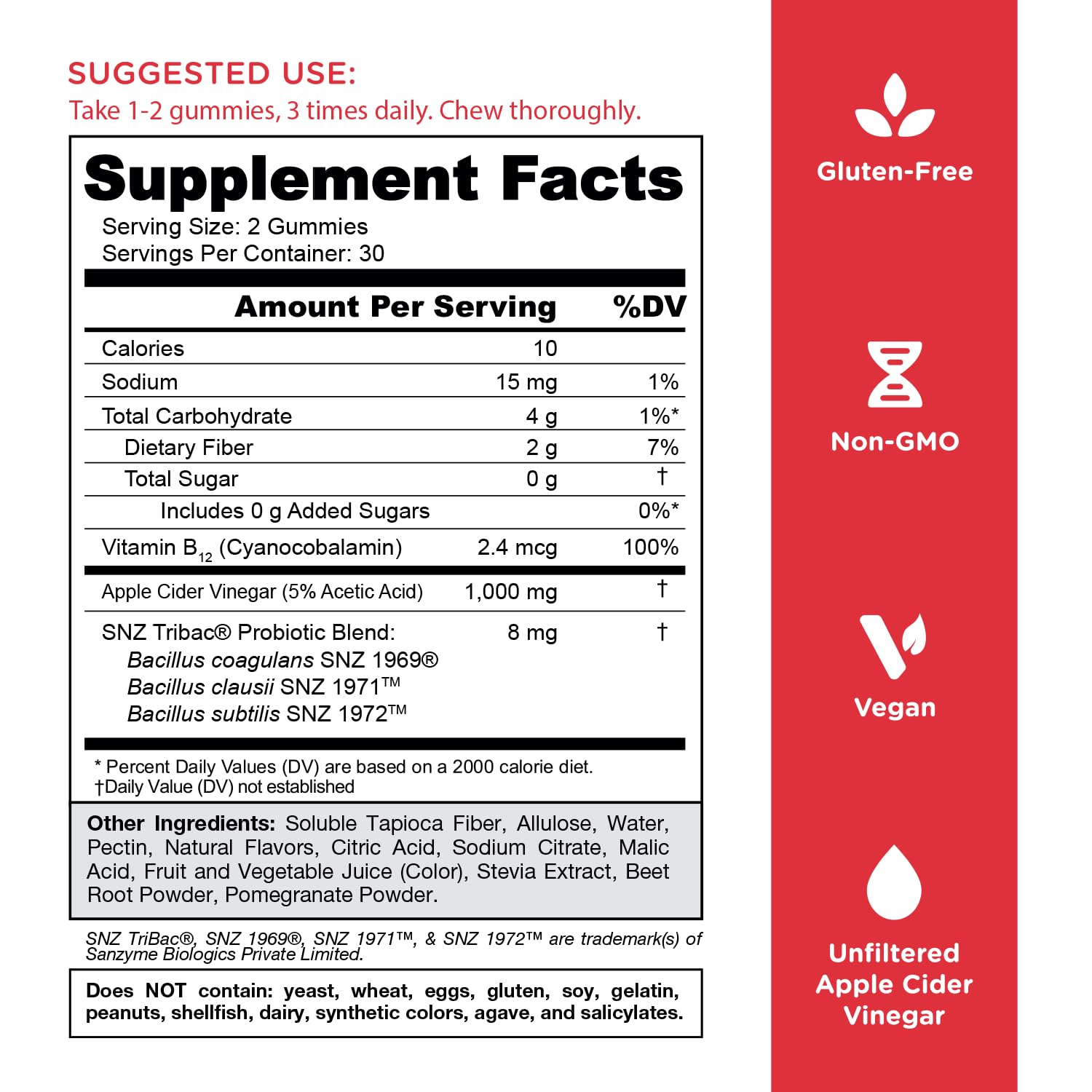 Goli Zero Sugar Apple Cider Vinegar Gummies - Vitamin B12, Probiotics to Address Bloating. No Artificial Sweeteners, No Sugar Alcohols. Vegan, Plant Based, Non-GMO, Gluten-Free & Gelatin Free. (1)