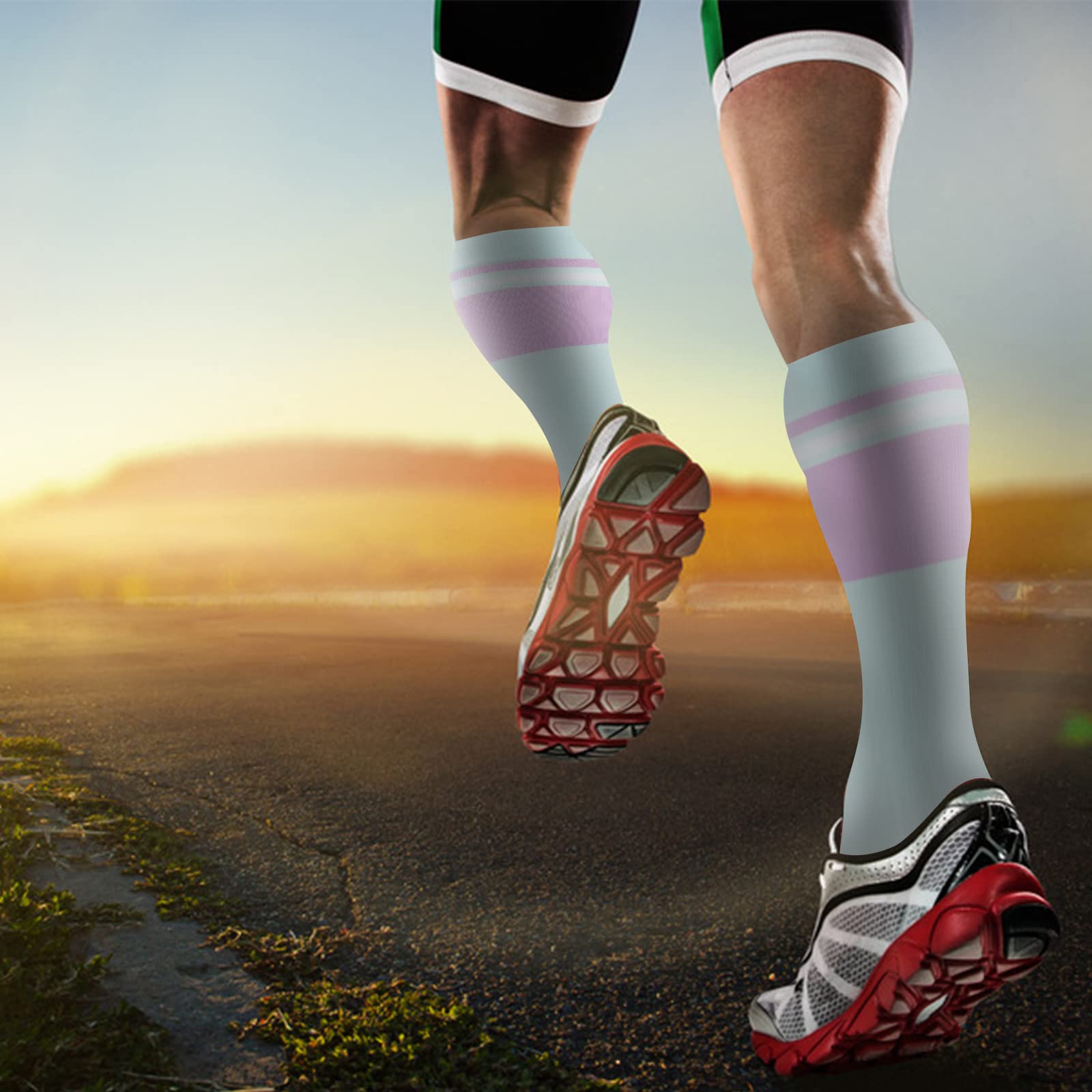 fenglaoda Compression Socks for Women Men 3 Pairs Graduated Compression Support Circulation Socks for Nurses