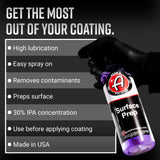 Adam's Polishes Surface Prep (16oz) - A Surface Cleanser Spray for Auto Paint Prep to Apply Any Ceramic Coating, Car Wax, or Spray Sealant | Use After Clay Bar, Car Wash & Orbital Polisher Treatment