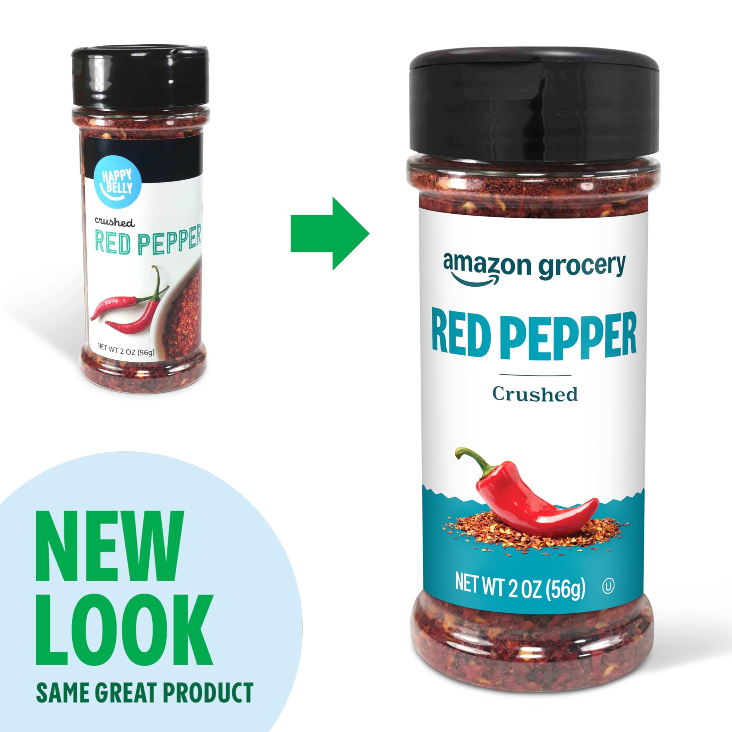 Amazon Grocery, Crushed Red Pepper, 2 Oz (Previously Happy Belly, Packaging May Vary)
