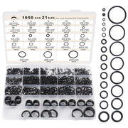 Romeda O Ring Kit 1050 PCS, O Ring Assortment Kit 21 Size, Metric Nitrile Rubber O Rings for Car Auto Vehicle Repair Faucet Plumbing Air or Gas Sealing Connections Resist Oil and Heat