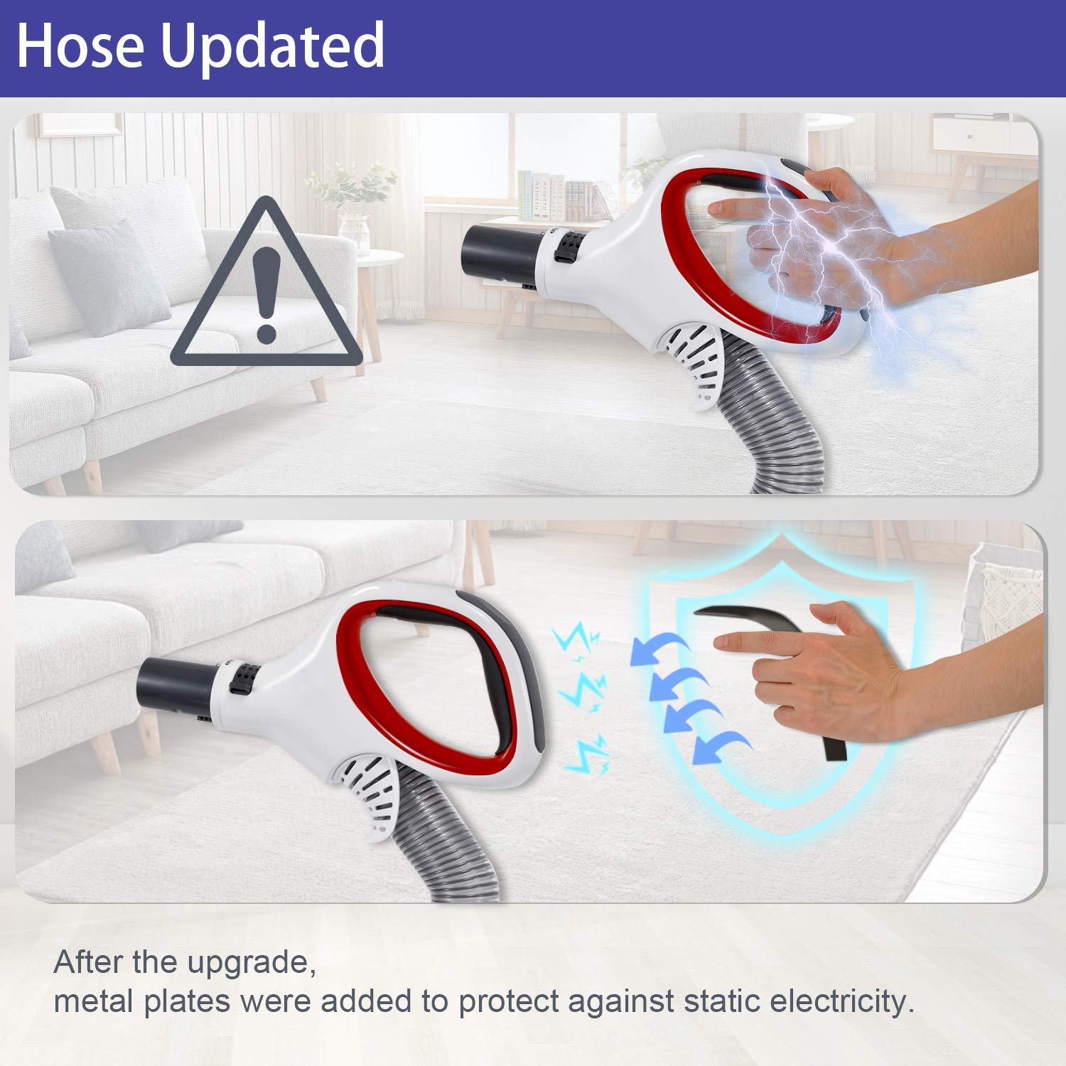 Upgraded Replacement Shark Rotator Hose Handle Compatible for Shark Rotator Pro Lift-Away NV500, NV501, NV502, NV503, NV504, NV505, NV510, NV520, NV552, UV560 More Models, Replaces # 1245FC500 (Red)