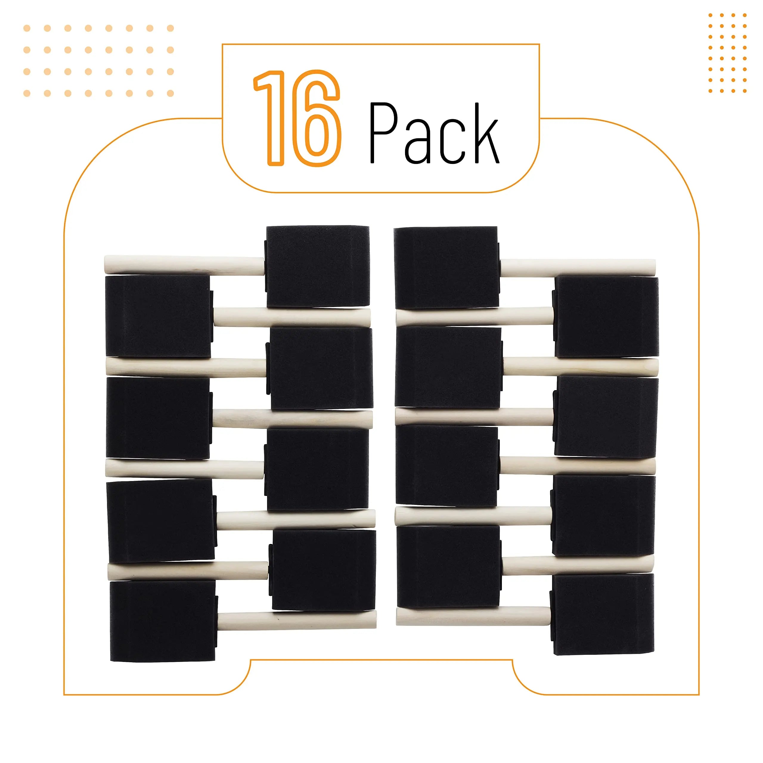 Bates- Foam Paint Brushes, 2 Inch, 16 Pack, Sponge Brushes, Sponge Paint Brush, Foam Brushes for Painting, Foam Brushes for Staining, Paint Sponges, Foam Brushes for Mod Podge Brushes