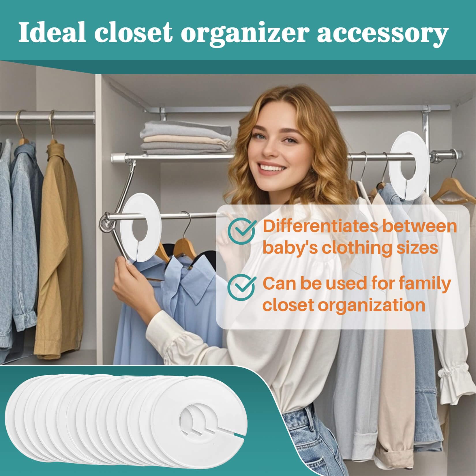 30pcs Closet Dividers Baby Clothes Organizers - Girl Boy Closet Organizers Clothes Dividers Closet Labels Closet Separators Garment Organizer Boutique Clothing Rack Dividers Hanger Dividers Hanger