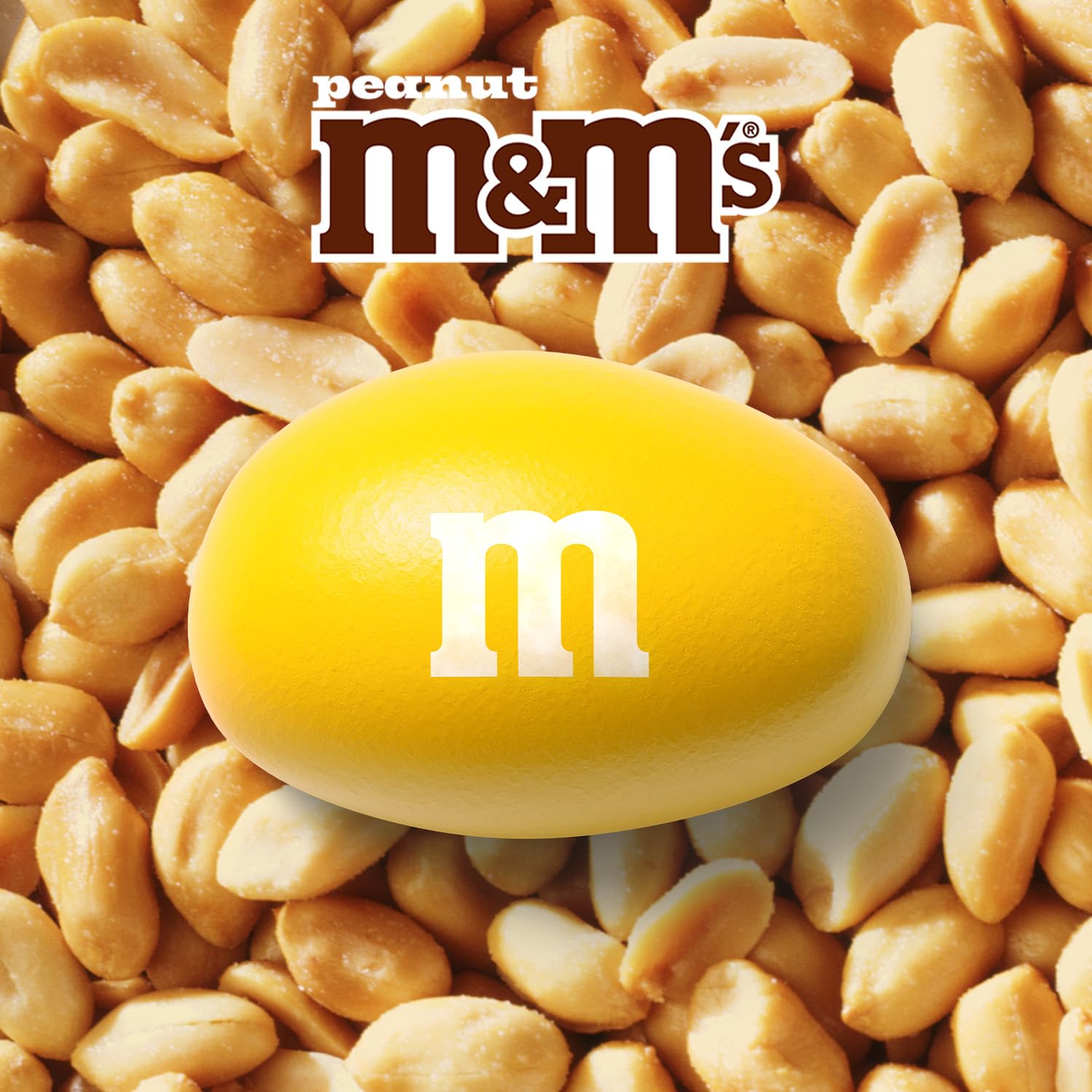 M&M'S Peanut Chocolate Candy, Full Size 1.74 oz Bag, Pack of 48 Bulk Candy Chocolate