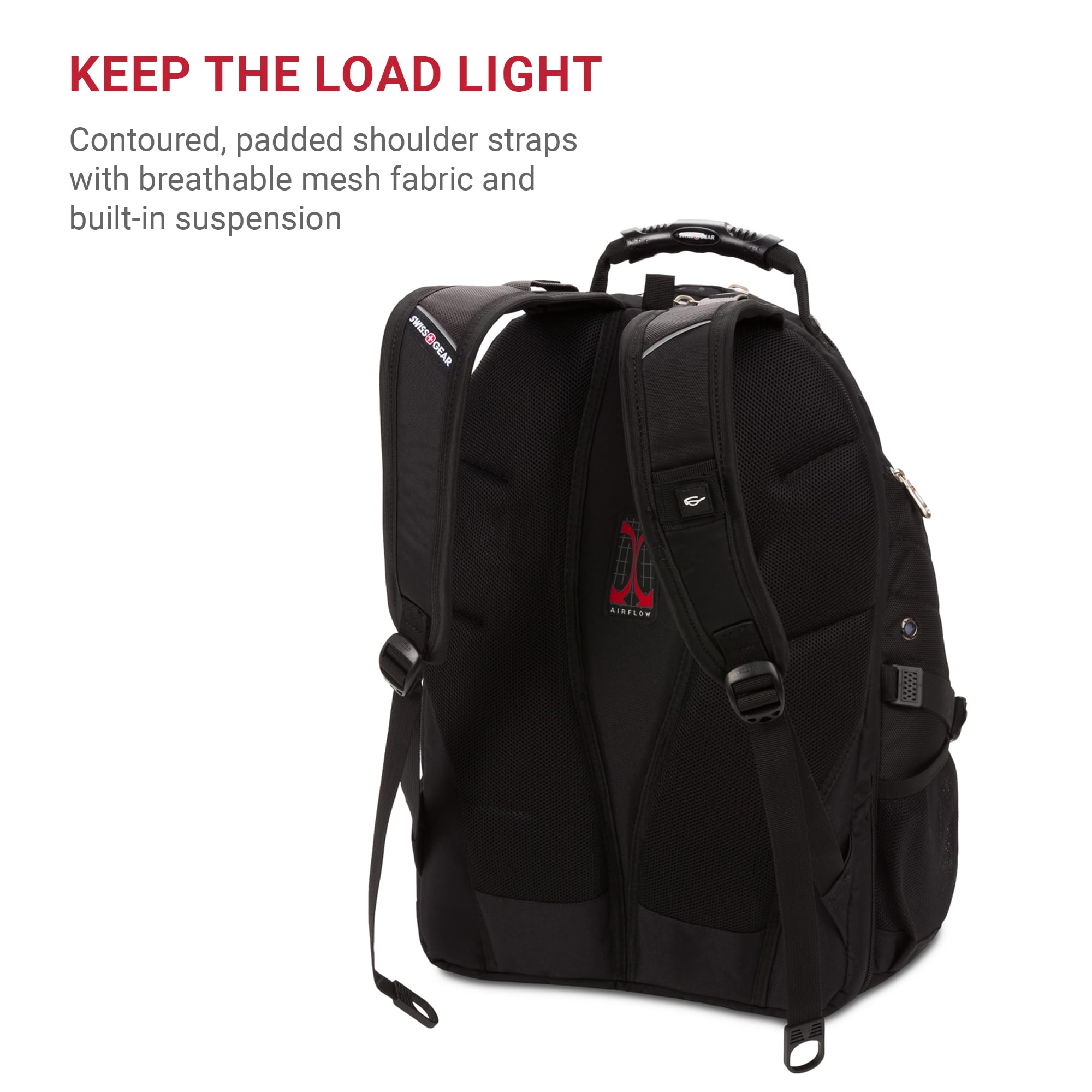 SwissGear 1900 Scansmart TSA 17 Laptop Backpack, Black, 19-Inch