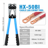 iCrimp Battery Cable Lug Crimping Tool for 8, 6, 4, 2, 1, 1/0 AWG Heavy Duty Wire Lugs, Battery Terminal, Copper Lugs with Wire Shear Cutter