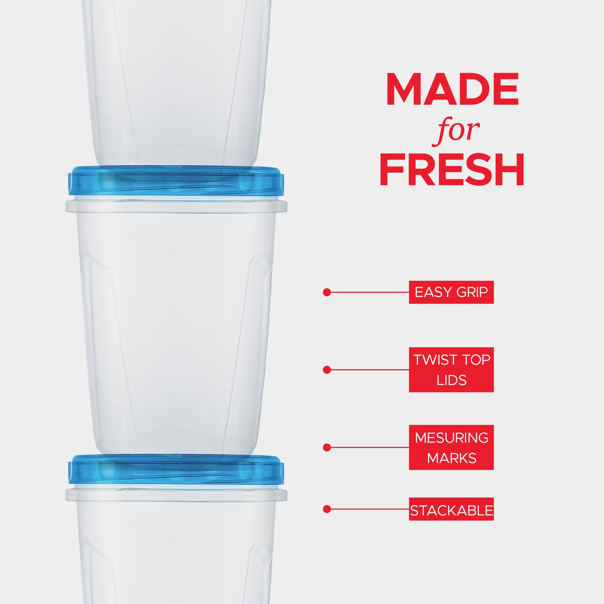 10 Pack Leakproof Freezer Containers for Food with Twist Top Lids - 32 Oz BPA Free Reusable Plastic Soup Containers with Screw On Lids - Ideal for Meal Prep, Leftovers & Pantry Organization