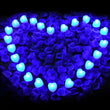 KOABY 2000/4000/8000pcs Artificial Rose Petals with LED Tea Lights Kit, for Special and Romantic Night Valentine Wedding Decor(2000pcs Artificial Rose Petals + 24pcs Blue Lights)