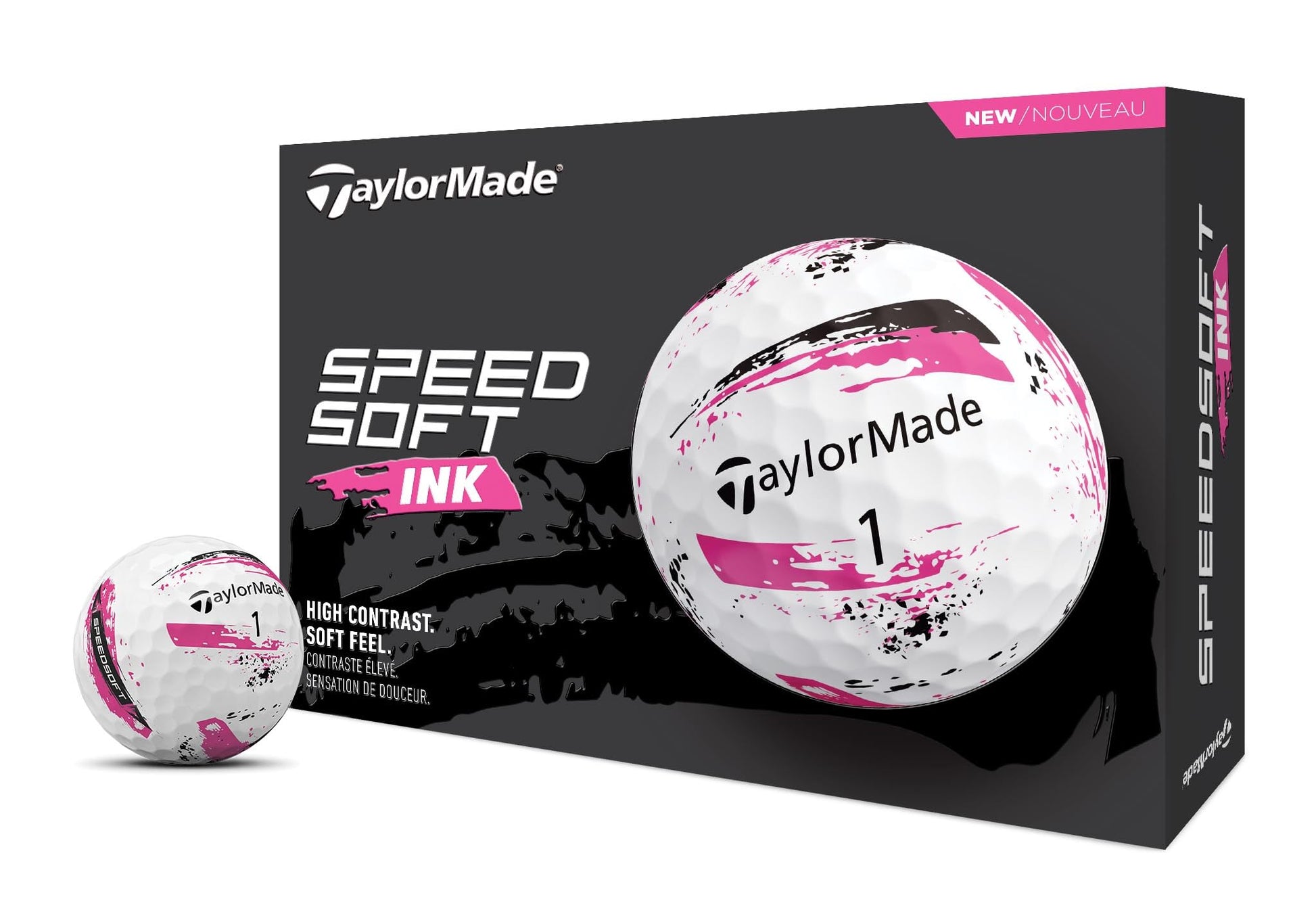 TaylorMade Golf SPEEDSOFT Ink Golf Balls Blue ONE Dozen