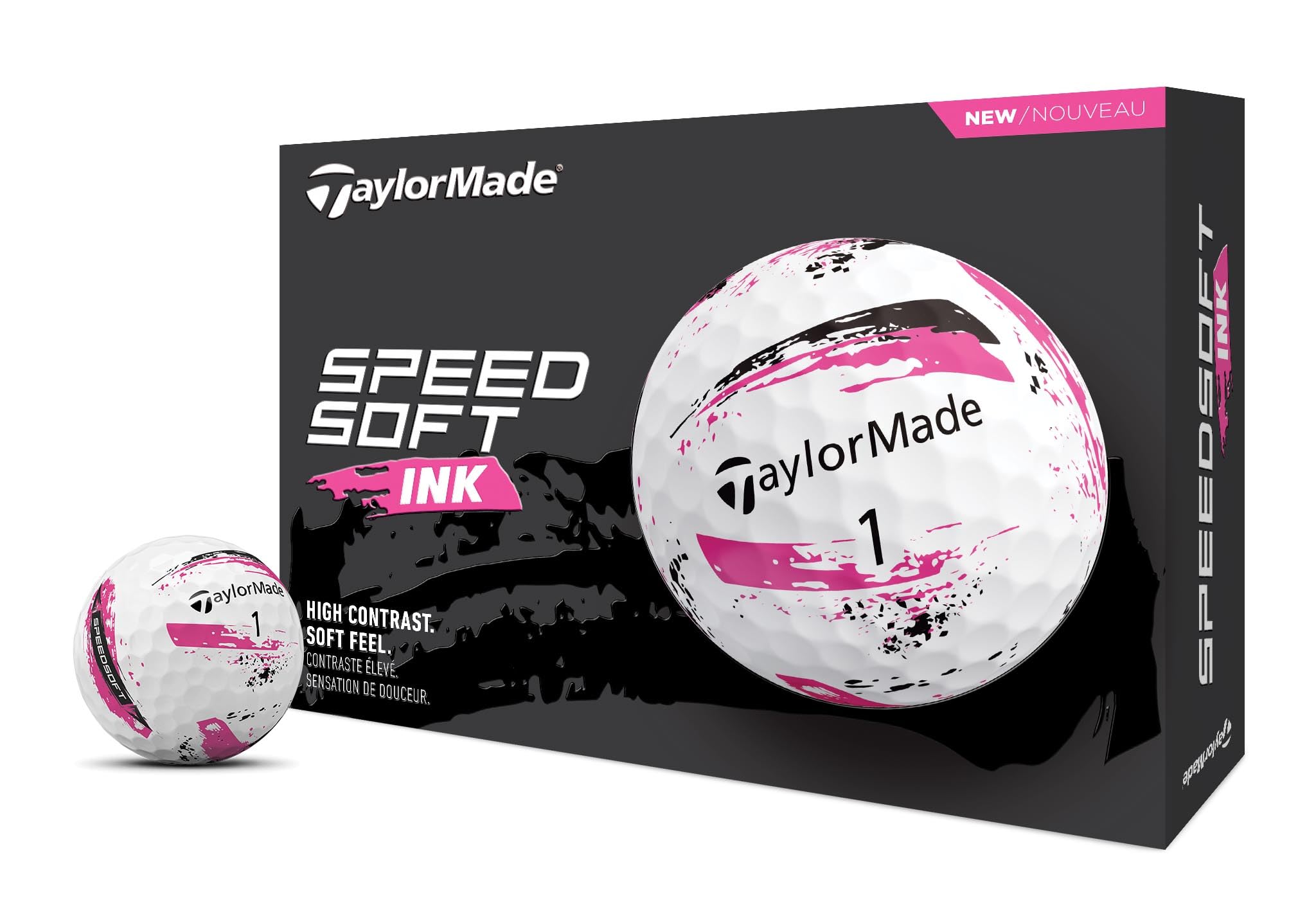 TaylorMade Golf SPEEDSOFT Ink Golf Balls Blue ONE Dozen