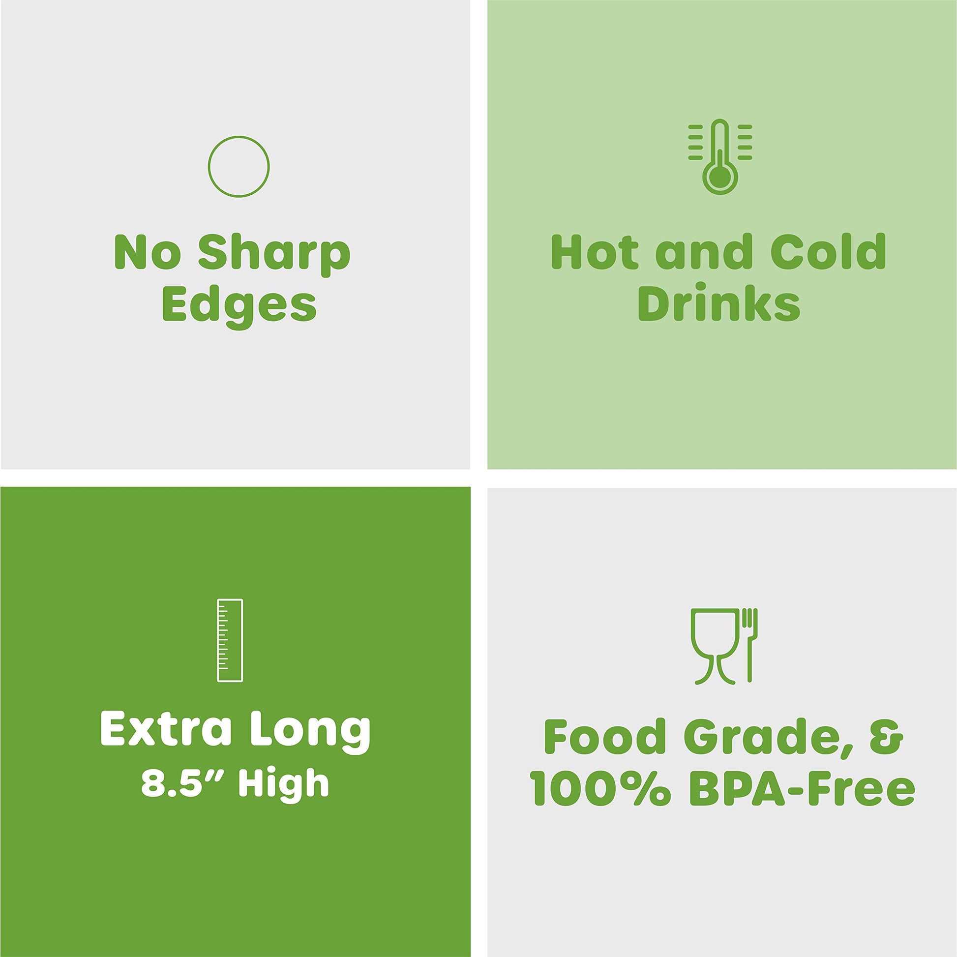 Comfy Package Jumbo Smoothie Straws - 100 Pack, Clear Plastic Boba & Milkshake Straws