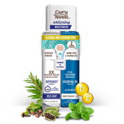GuruNanda Teeth Whitening Dual Barrel Oxyburst Mouthwash - Alcohol & Fluoride Free, Hydrogen Peroxide to Promote Whiter Teeth - Wild Mint - 20 Fl Oz