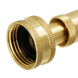 Triumpeek Solid Brass Hose Nozzle, 2 Pack 4" Heavy Duty Brass Garden Hose Nozzle with 10 Rubber Washers