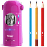 AFMAT Electric Pencil Sharpener for Colored Pencils 7-11.5mm, Fully Automatic Pencil Sharpener, Robot Pencil Sharpener, Rechargeable Hands-Free Pencil Sharpener for Large Pencils, Home, Classroom