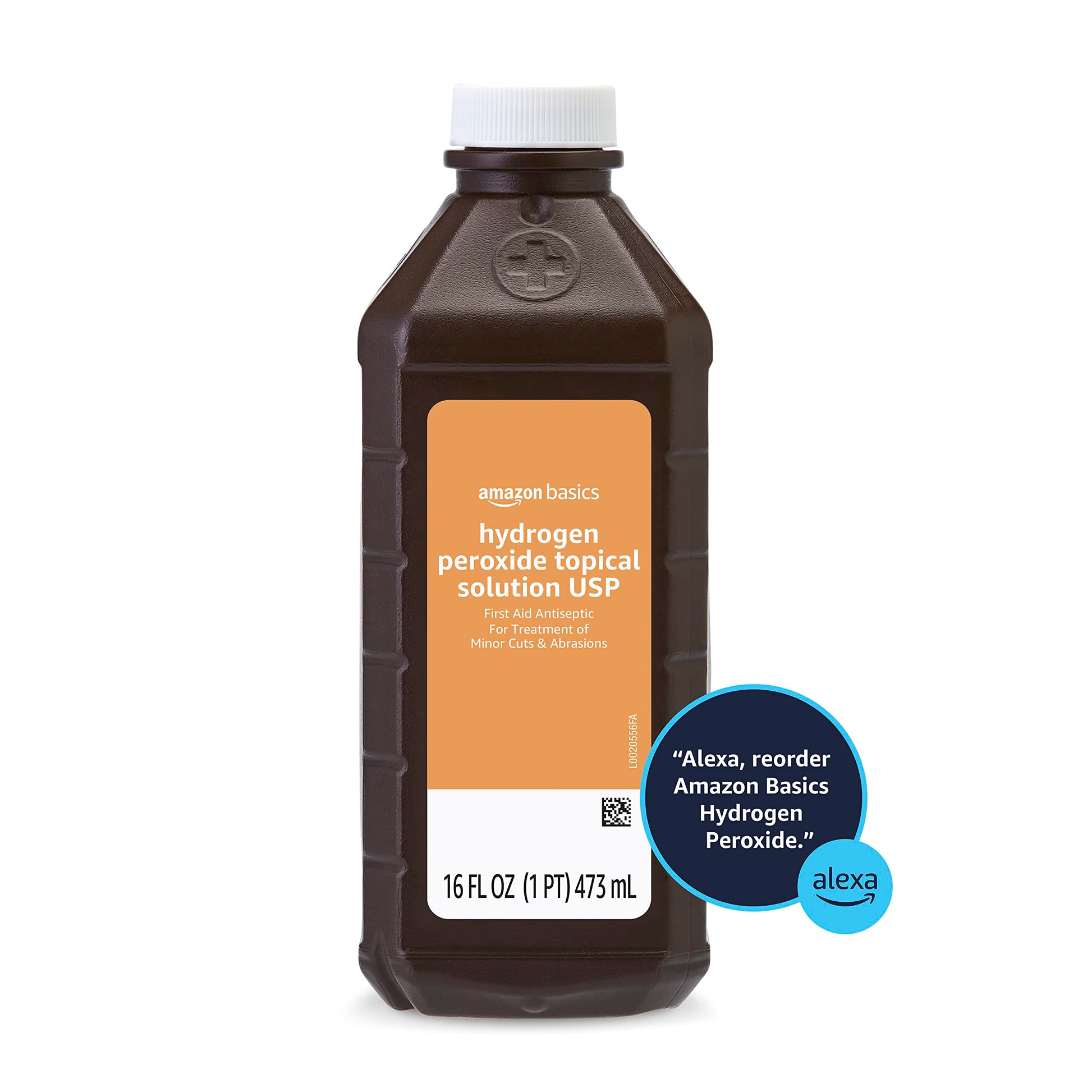 Amazon Basics - Hydrogen Peroxide Topical Solution USP, 16 fl oz (Pack of 12) (Previously Solimo)