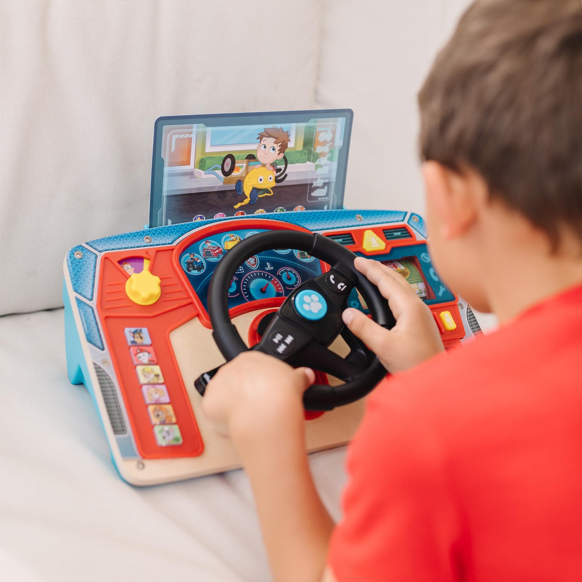 Melissa & Doug PAW Patrol Rescue Mission Wooden Dashboard - Kids Activity Board, Toddler Sensory Toys, Pretend Play Driving Toy, Paw Patrol Toys for Kids Ages 3+