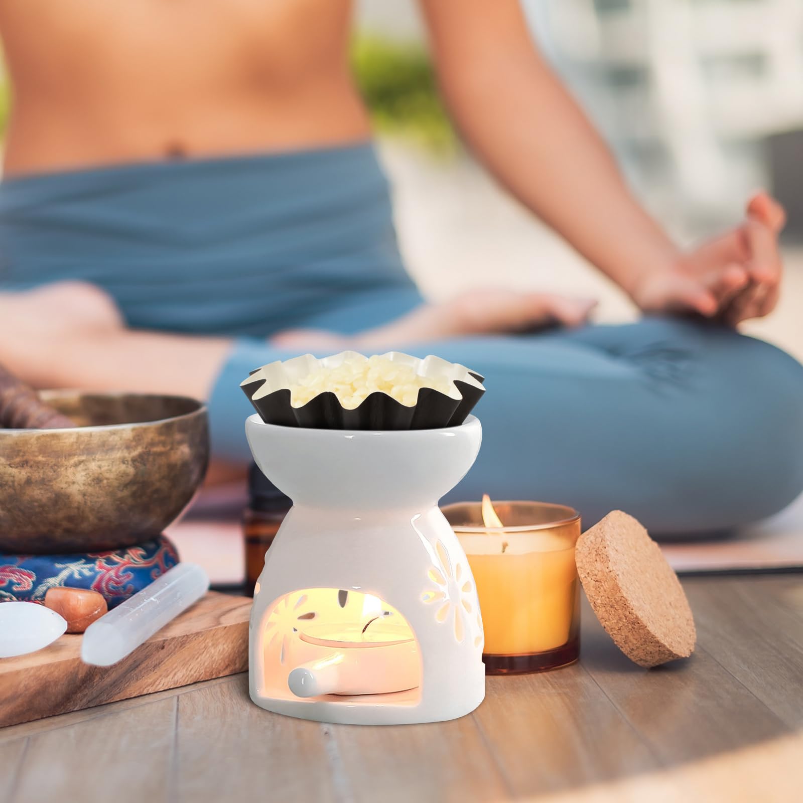 Ninsula 70P Wax Melt Liners, Reusable Wax Warmer Liners for Any Wax Cubes, Leakproof Wax Melt Cups for Scented Candle, Plug in Warmers, Electric Wax Melters and Wax Burner(Black)