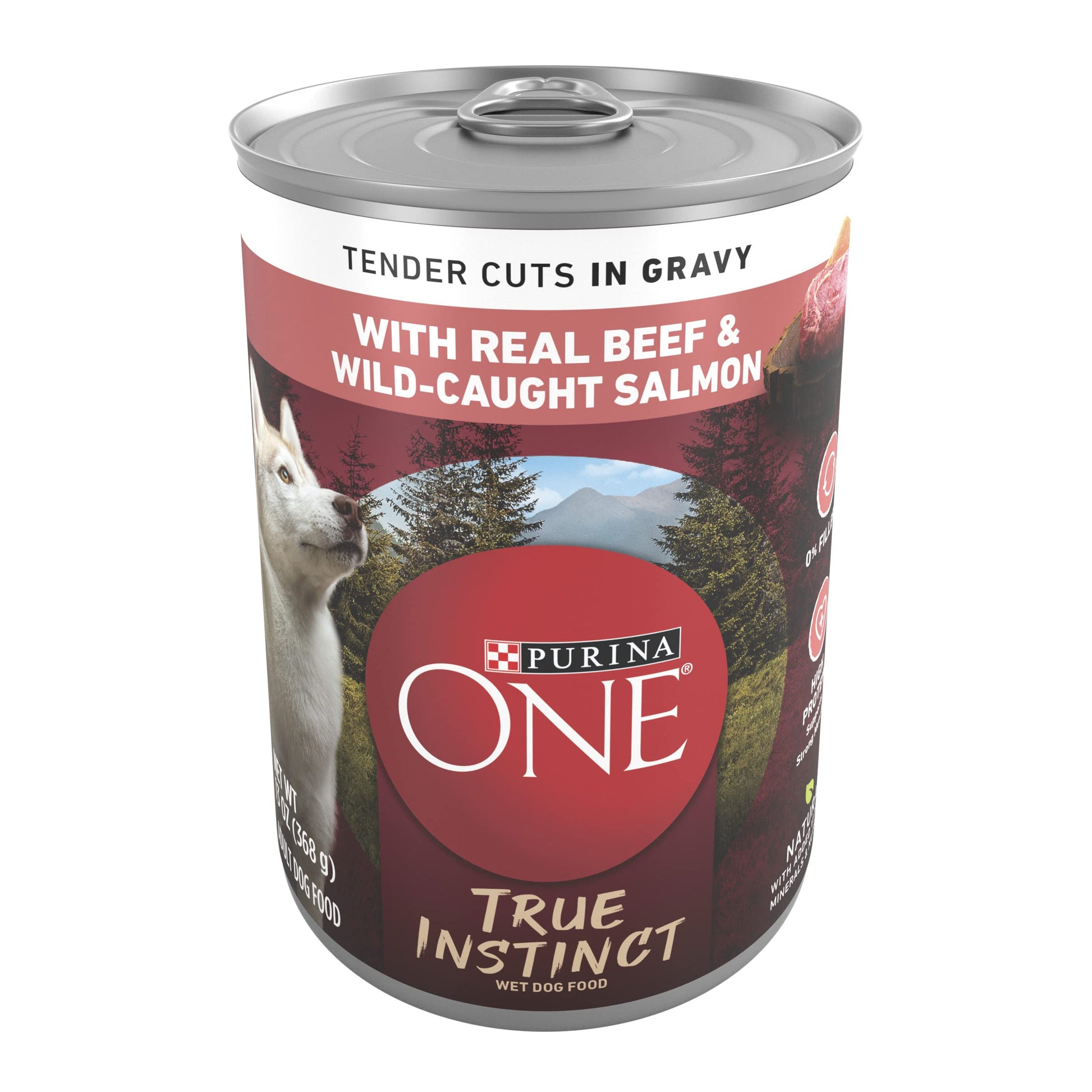 Purina ONE Wet Dog Food True Instinct Classic Ground Grain-Free Formula With Real Turkey And Venison High Protein Wet Dog Food - (Pack of 12) 13 oz. Cans