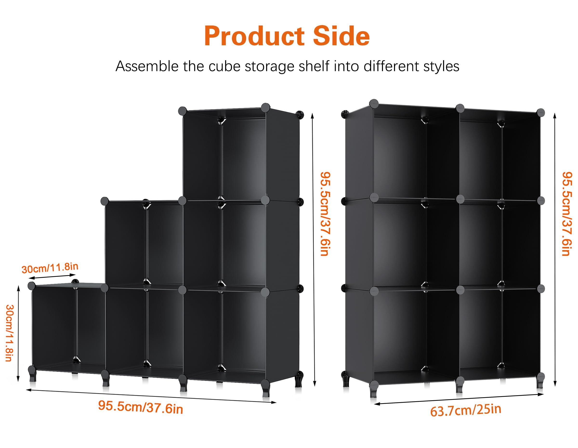 HOMIDEC 6-Cube Storage Organizer, Closet Organizer Storage Cabinet Shelf Bookcase Bookshelf,Storage Cubes Organizer Cabinet for Kids,Closet, Bedroom,Bathroom
