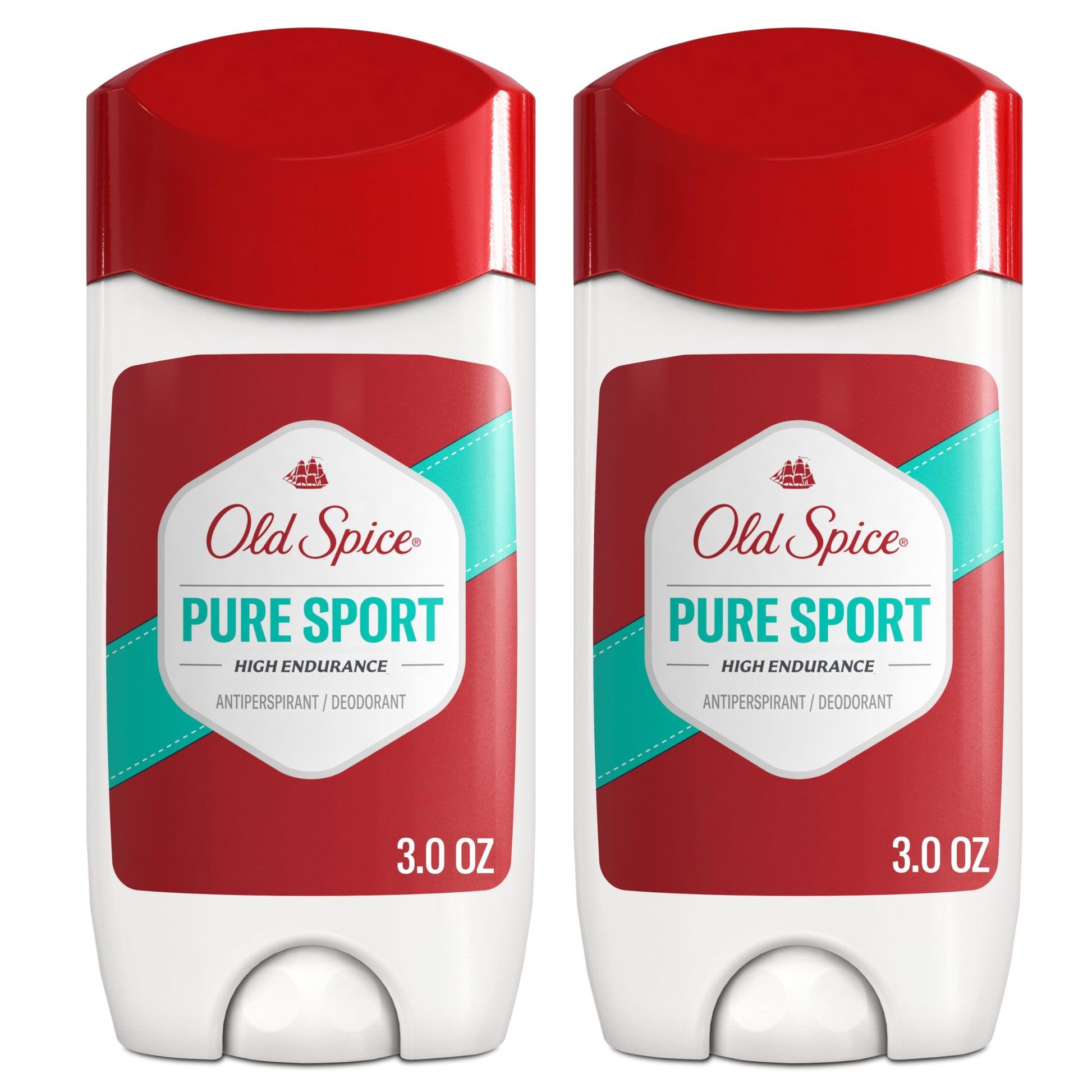 Old Spice Antiperspirant Deodorant For Men, High Endurance, 24/7 Sweat Defense & Odor Protection, 24/7 Freshness & Lasting Scent, Pure Sport Scent, 3.0 oz (Pack of 2)