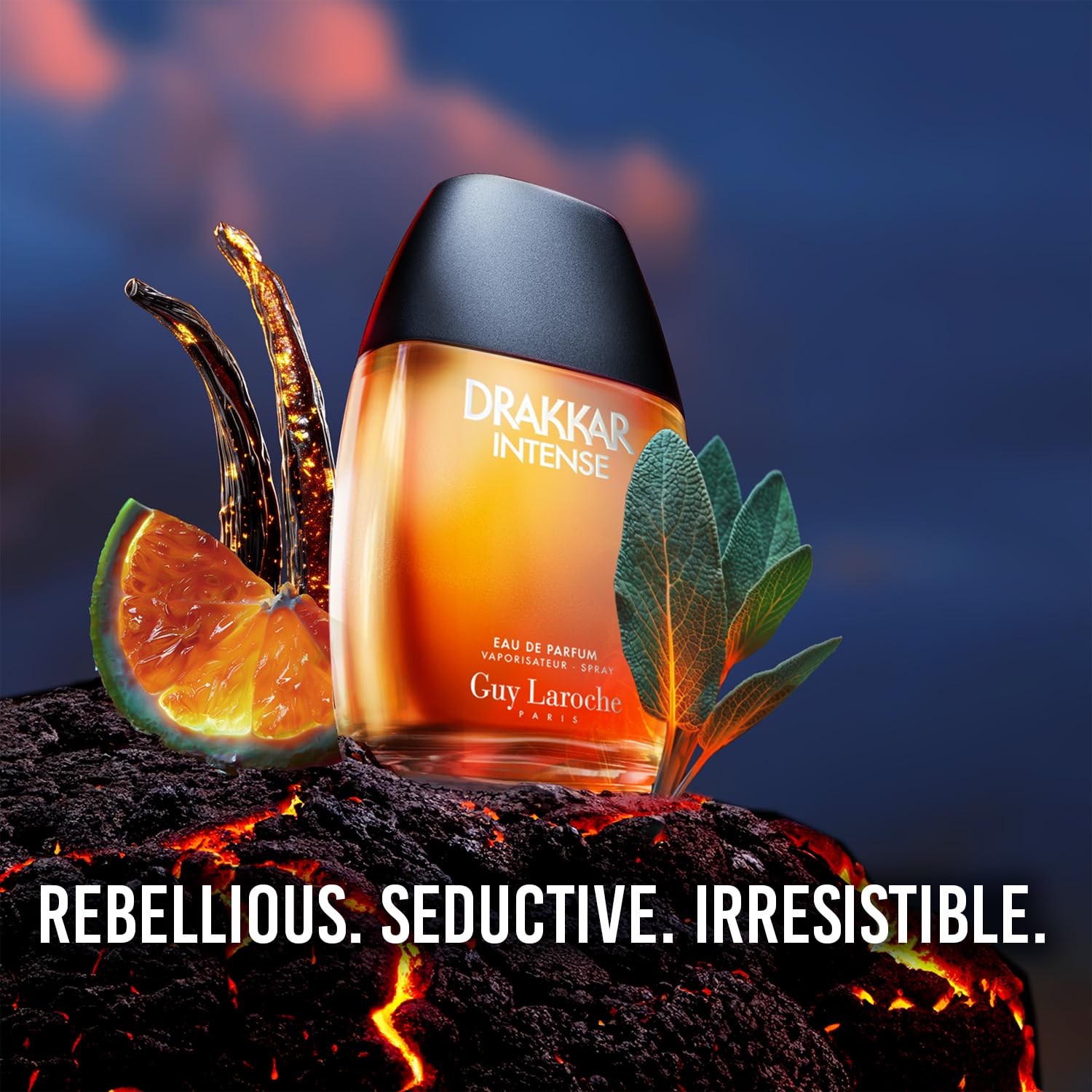 Guy Laroche Drakkar Intense - Seductive & irresistible Eau de Parfum - Ambery fougere fragrance - Long Lasting Mens Cologne - Perfume for Men, 3.4 Fl Oz