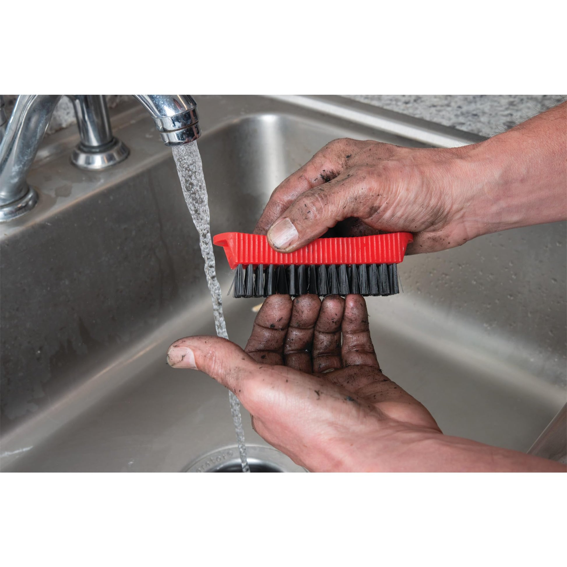 Performance Tool W9163 Utility and Fingernail Brush with Magnet / Scrub Brush