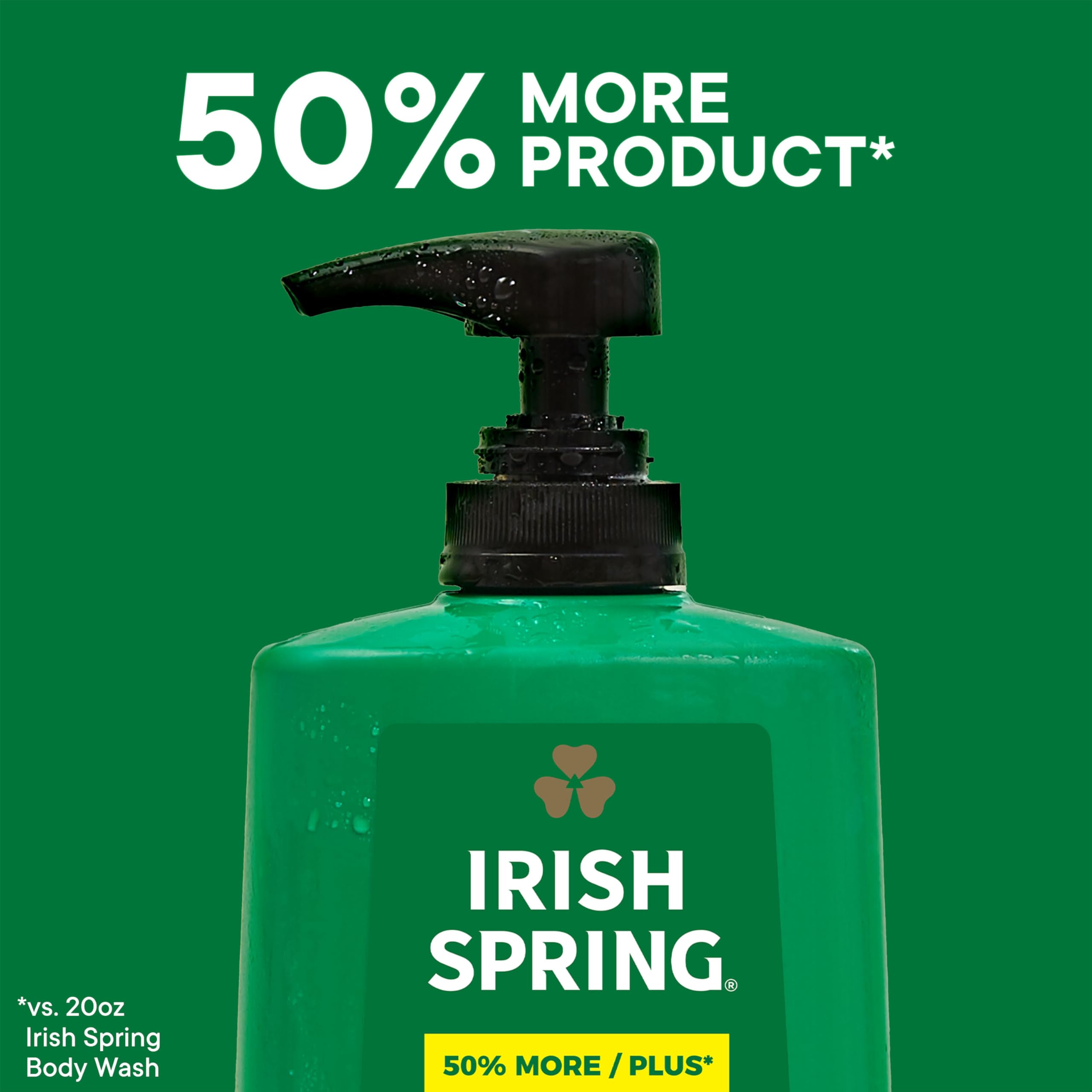Irish Spring 5 in 1 Body Wash for Men, Men's Body Wash, Smell Fresh and Clean for 24 Hours, Conditions and Cleans Body, Face, and Hair, Made with Biodegradable Ingredients, 30 Oz Pump