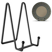 Kruodop 3 Pack 6 Inch Plate Stands for Display, Plate Holder Display Stand, Picture Frame Stand Black Metal Frame Holder Stands for Book,Small Easel,Decorative Plate,Photo and Platter,Tabletop Art