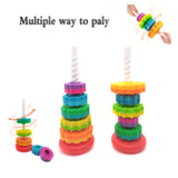 BYFWH Baby Spin Stack Toy,Premium Stacking Toy for Kids,Baby Spinning Stacking Toy for Babies and Toddlers,Educational Toddler Learning Toy,Baby 1 2 3 Birthday Gifts,Autism Sensory Spinning Toy