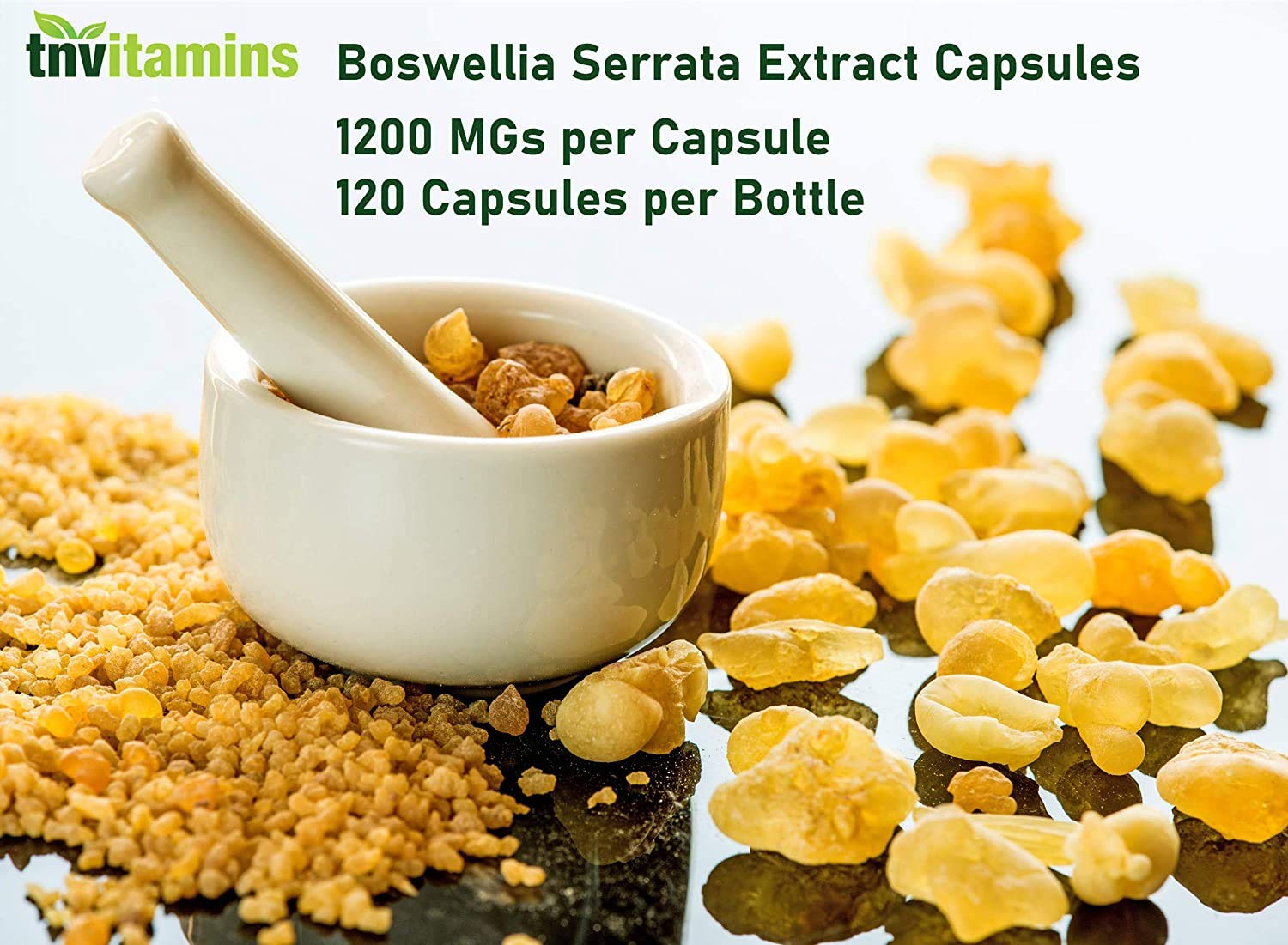 tnvitamins Boswellia Serrata Herbal Extract Capsules | 1200 MG/Capsule (120 Capsules) | Joint Support Supplement* | Ayurvedic Herb: Indian Olibanum/Frankincense