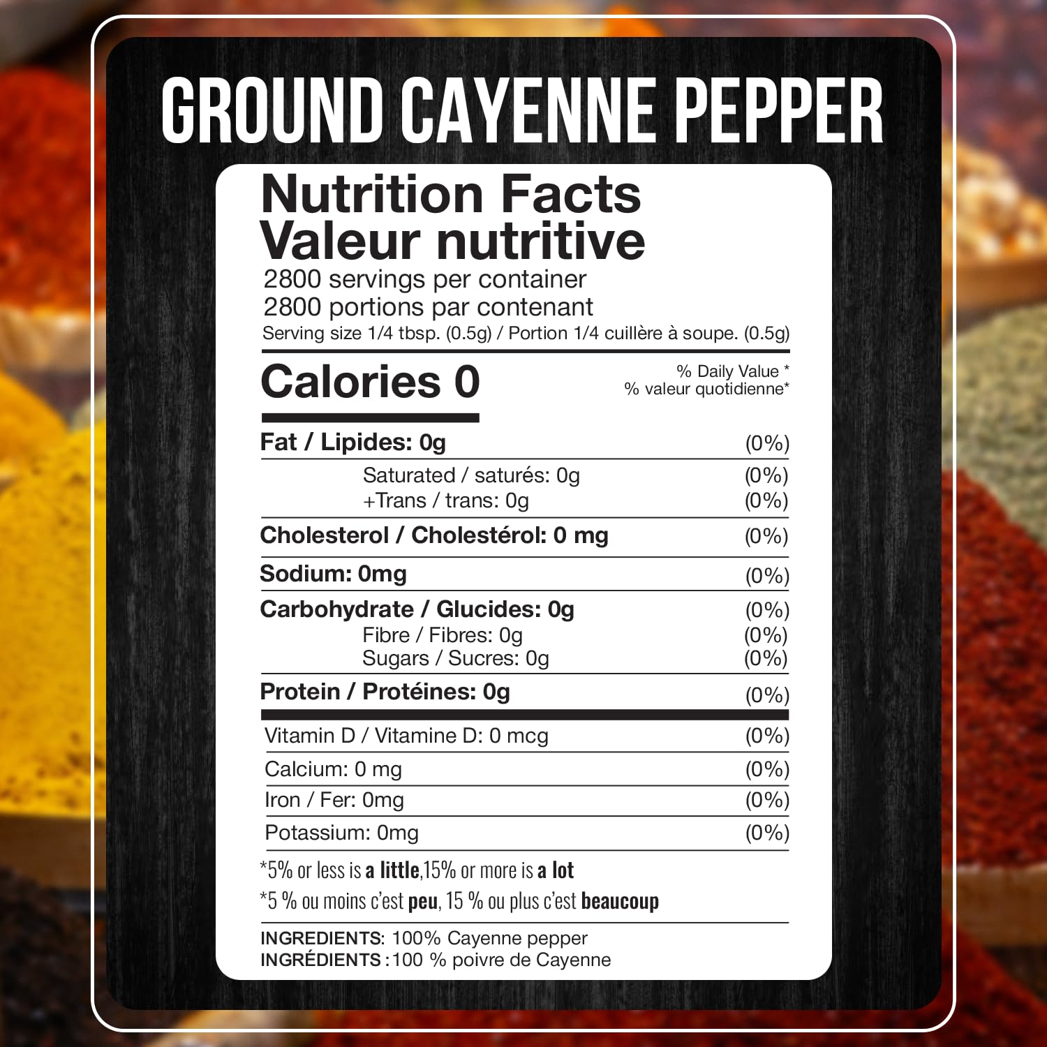 Cayenne Pepper Powder Bulk 5 LB all Natural Red Pepper Spice 50,000 SHU Heat, Commercial and Home Cooking