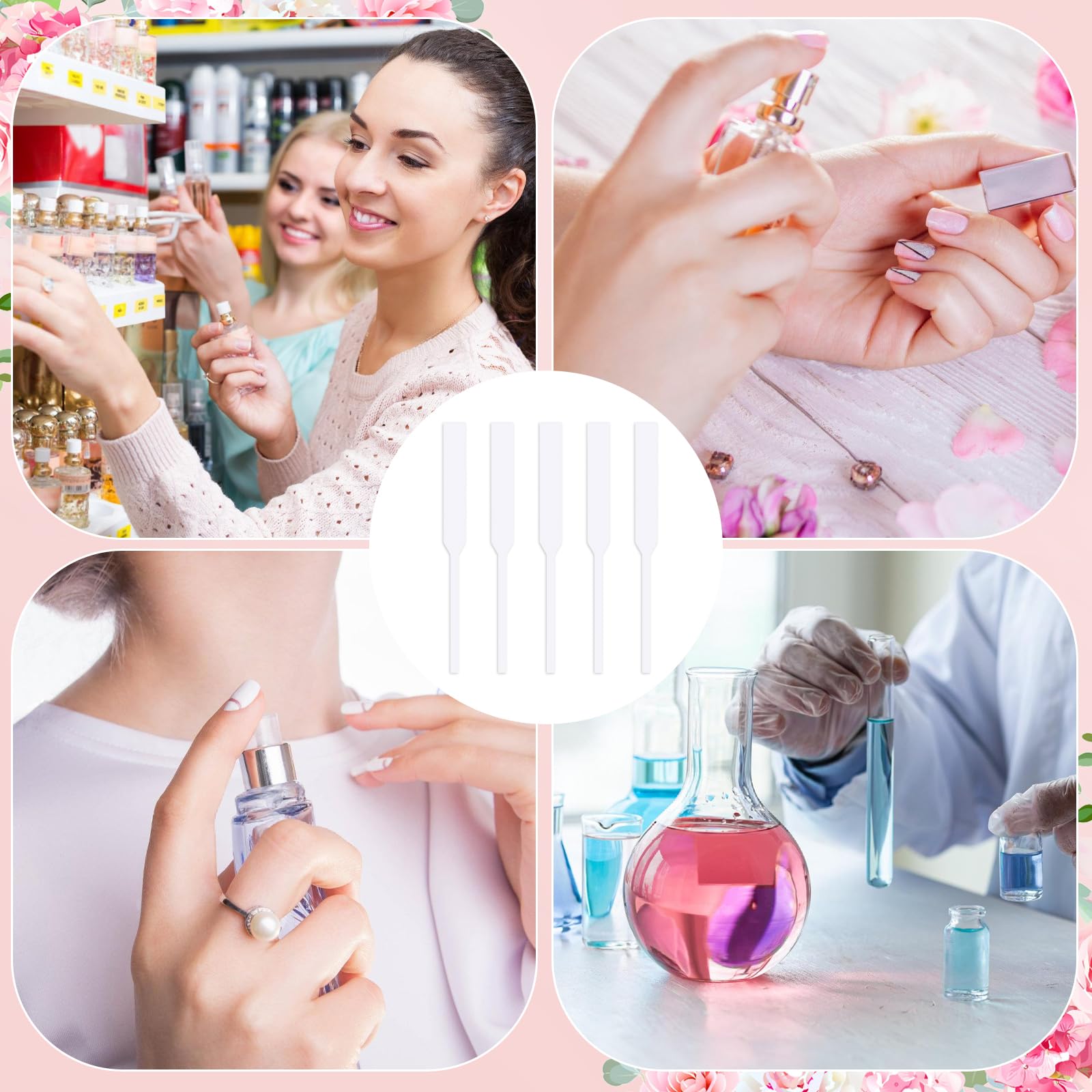 Ninsula 300P Perfume Tester Strips, Disposable Fragrance Tester Strips, Paper Scent Strips for Essential Oils, Fragrances, Diffuser, Aromatherapy Testing