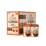 Wellness CORE Tiny Tasters Wet Cat Food Topper, Grain Free, Complete & Balanced Nutrition Made with Real Meat, No-Mess Pouches, (Adult Cat, Land Variety Pack), 1.75 Ounce (Pack of 12)