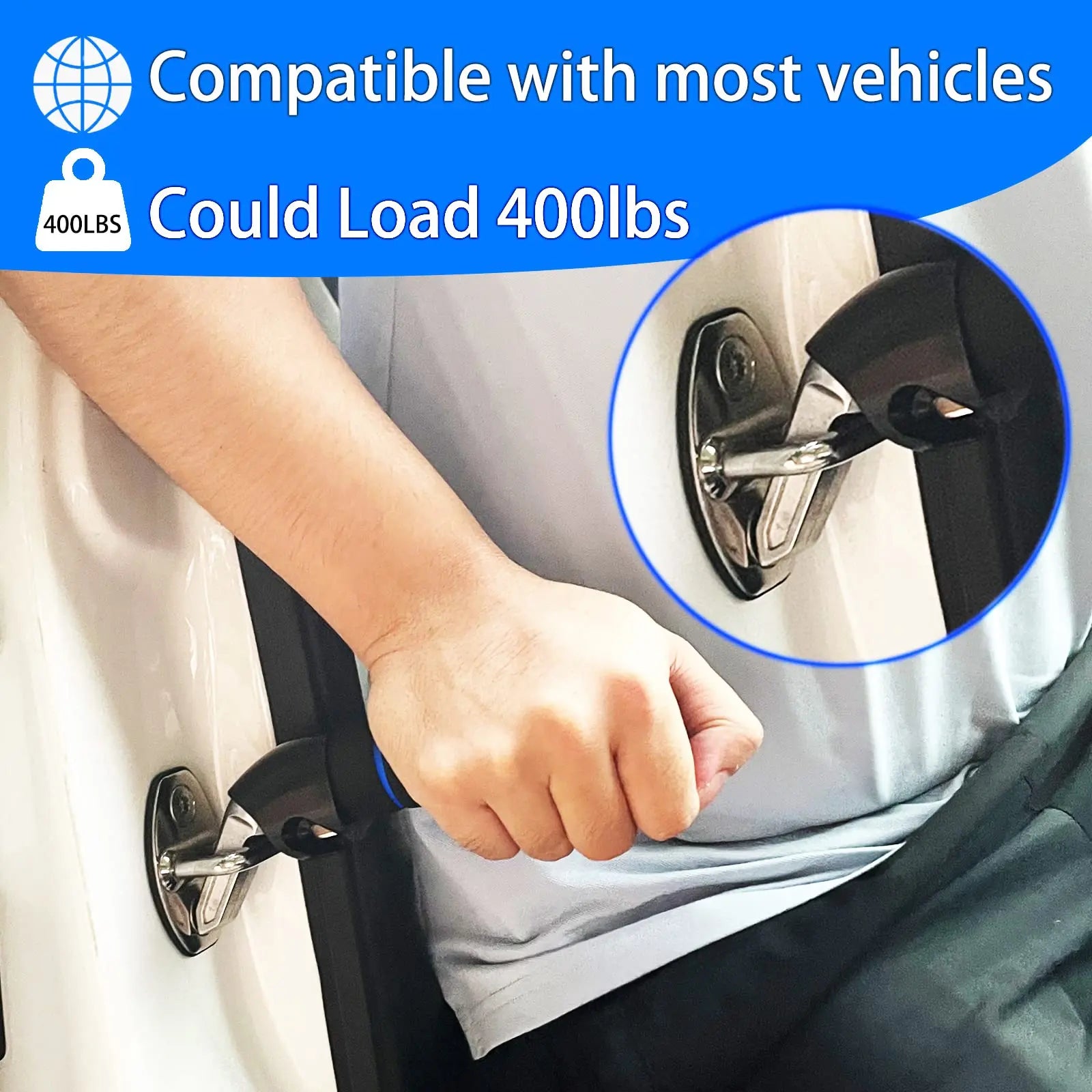 KOUNATSURI 2Pack Car Door Handle for Elderly Car Handle Assist Support Multifunction for Seniors and Handicapped