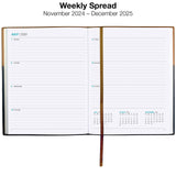 2025 Planner Calendar, 8"x10" : Includes 14 Months (November 2024 - December 2025) / 2025 Weekly Planner/Weekly Agenda/Monthly Calendar Organizer (Brown/Black)