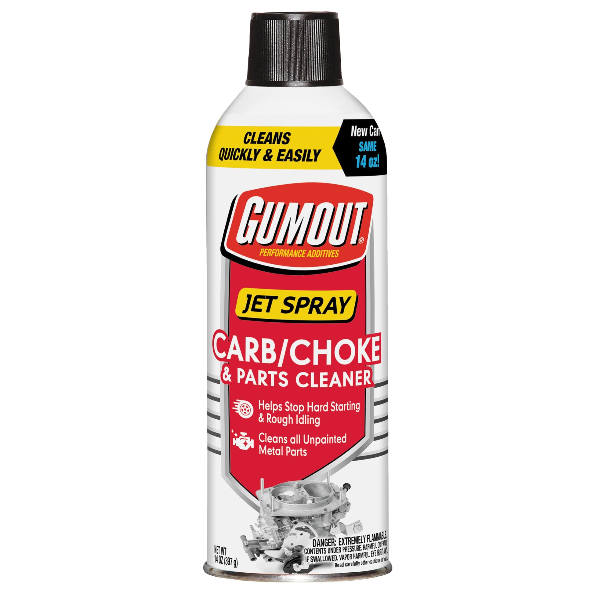 Gumout 800002231 Carb/Choke Carburetor Cleaner Spray, Carb Intake Valve Cleaner, Cleans Gum, Varnish & Dirt Inside & Outside Carburetor Chamber & Prevents Future Build Up Saving on Fuel Economy 14Oz.