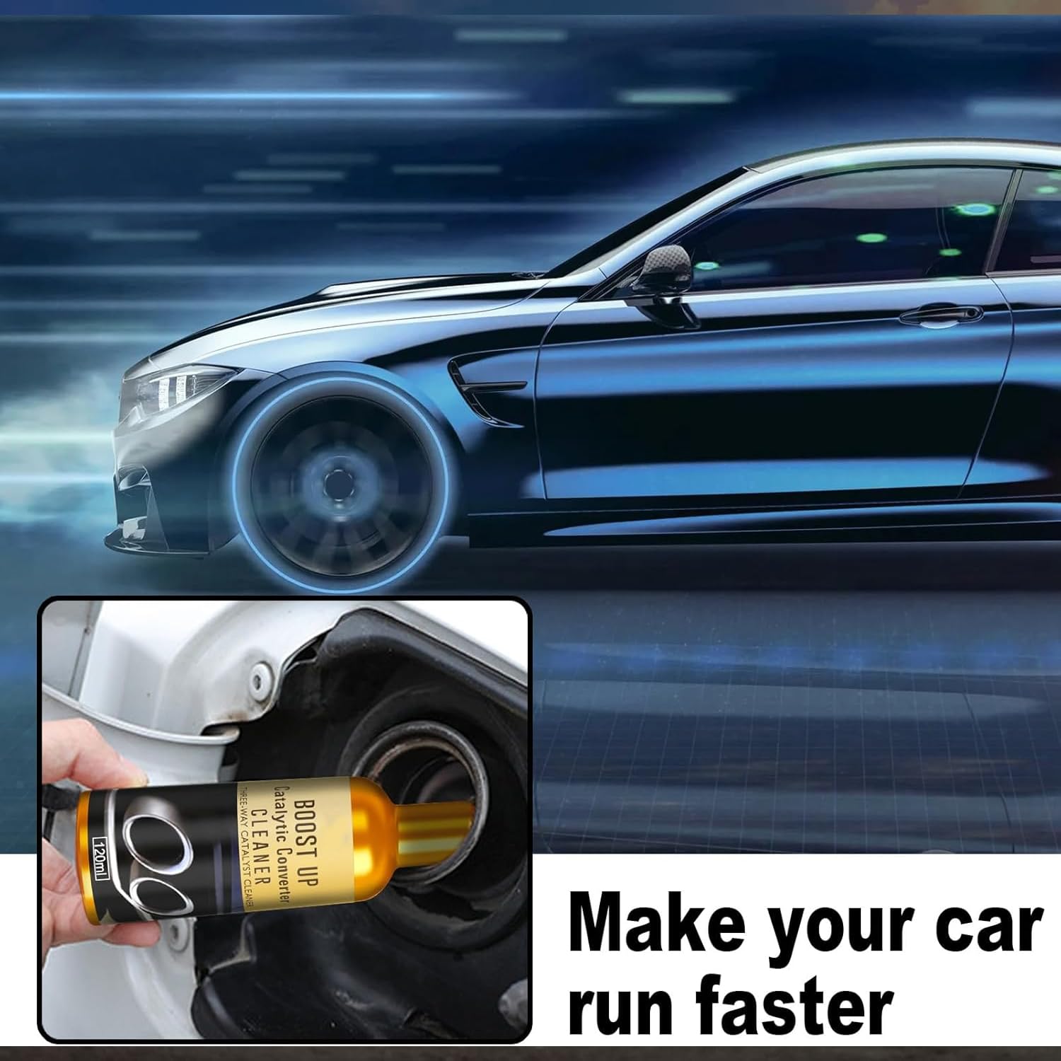 3 Pcs Catalytic Converter Cleaner Auto Parts Engine, Exhaust System Pipe Carbon Removal Cleaner Treatment Additive Oil, Fuel System Treatment Oil Additive for Gas and Diesel Car