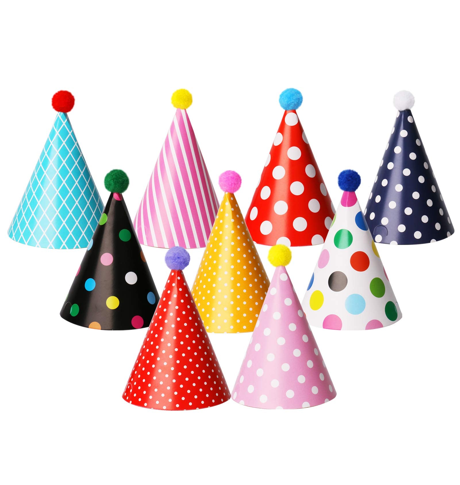 Vesil Mini Kids Birthday Party Hats, Assorted, DIY Assembly Required