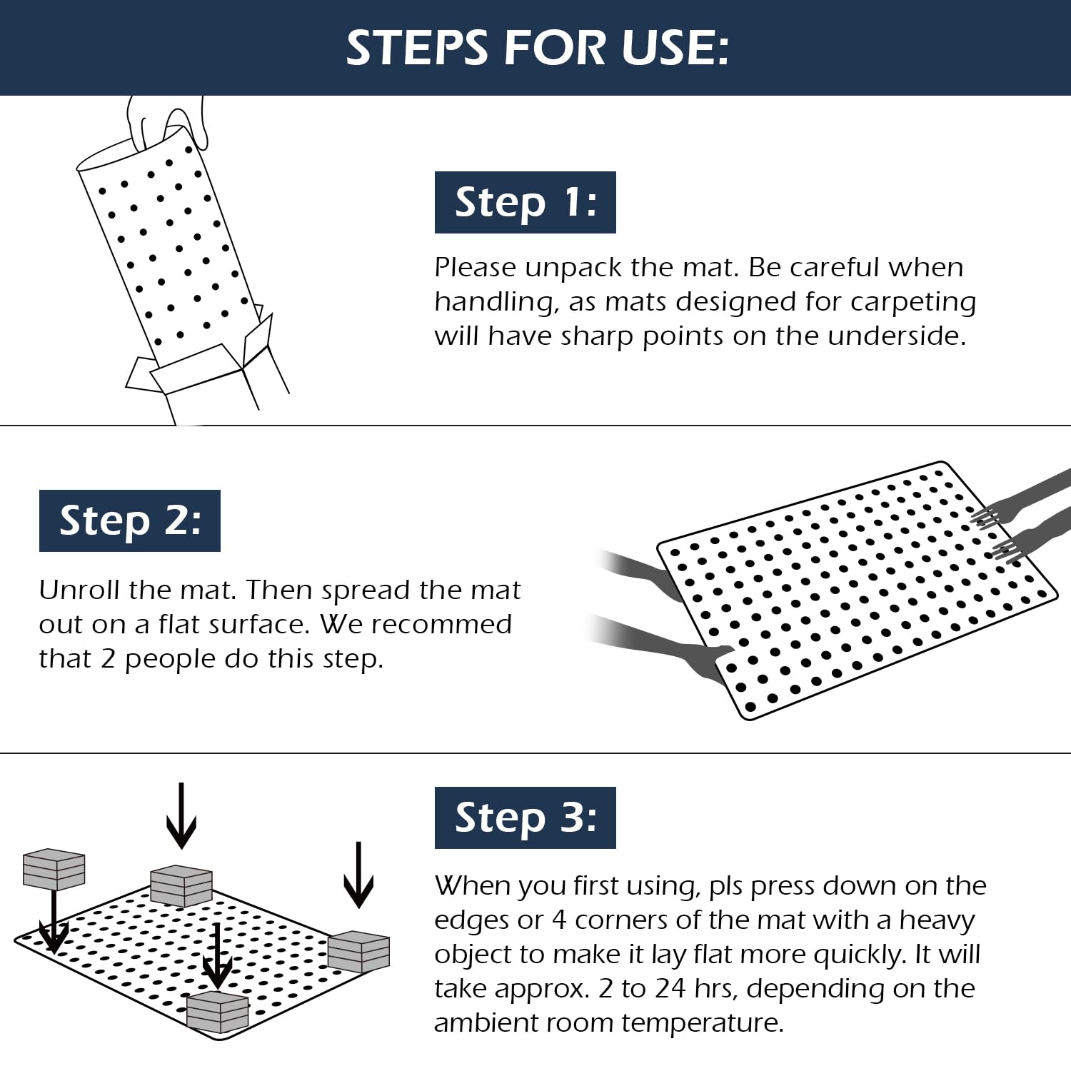 Chair Mat for Carpet, SALLOUS 46" x 60" Office Chair Mat for Carpeted Floors, Heavy Duty Vinyl Floor Mat with Grips, Floor Protector Computer Desk Mat for Home Office (Clear, Rectangular)