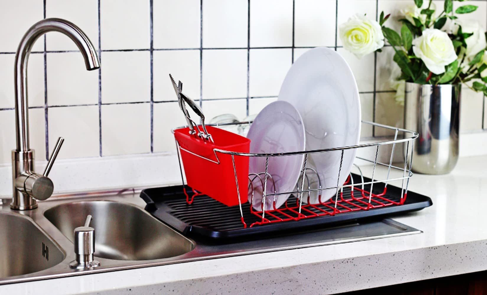 Neat-O Universal Polypropylene Dish Drain Board for kitchen (Black)