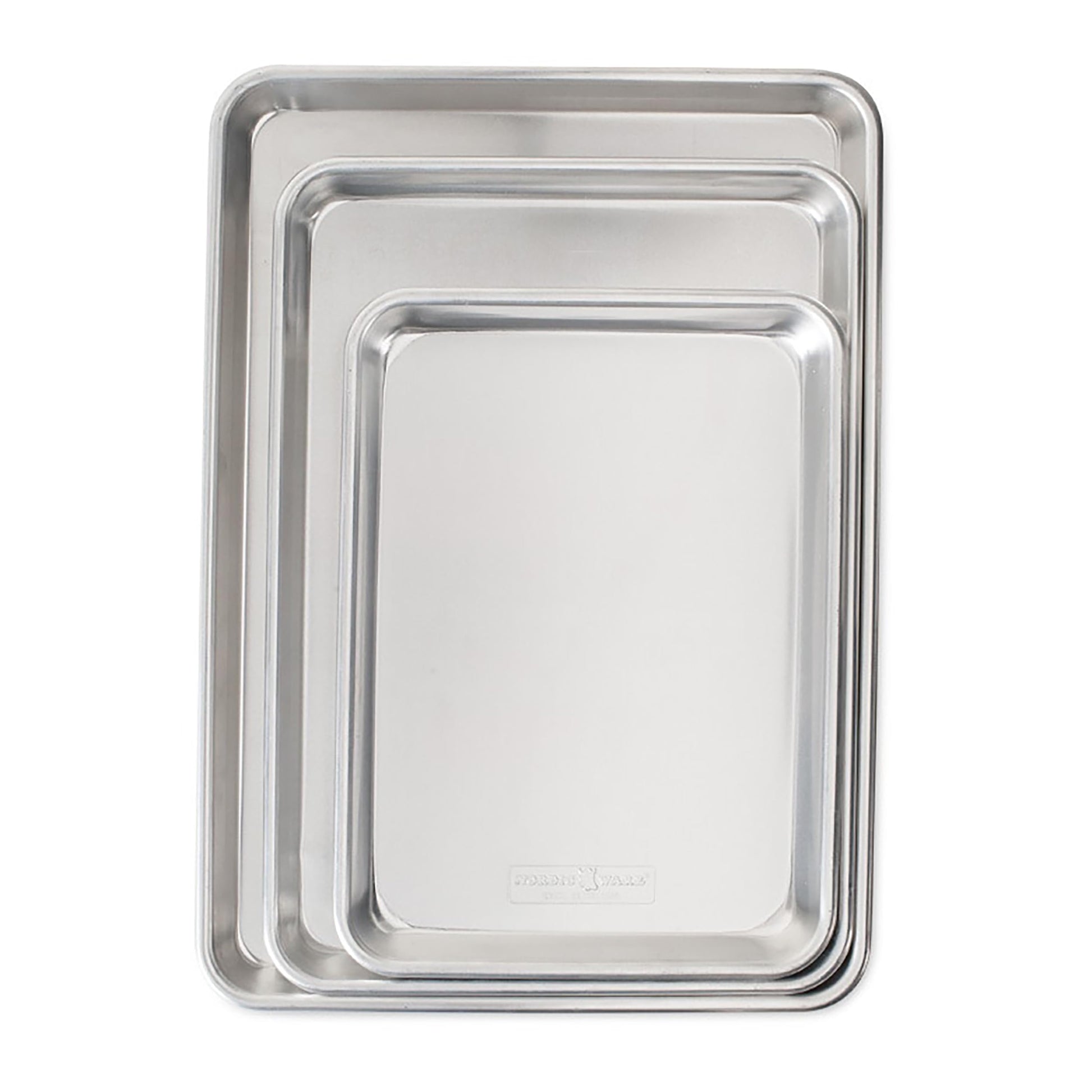 Nordic Ware Naturals Aluminum Commercial Half Sheet - USA Made Cookie Sheet Pan, 2-Pack