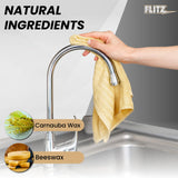 Flitz Faucet Wax - Cleans Metal, Protects Against Fingerprints, Water Spots - Restores Shine - Safe for Nickel, Brass, Copper, Stainless Steel, and More - 3.4 oz